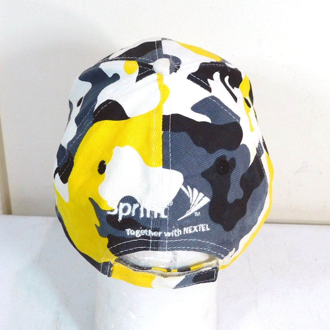 NASCAR Y2K NASCAR Nextel Cup Series Yellow Arctic Camo Hat OSFA Size ONE SIZE - 4 Thumbnail