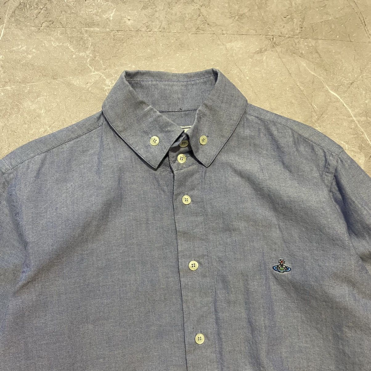 Vivienne Westwood VIVIENNE WESTWOOD BLUE SHIRT SMALL LOGO Size US M / EU 48-50 / 2 - 3 Thumbnail