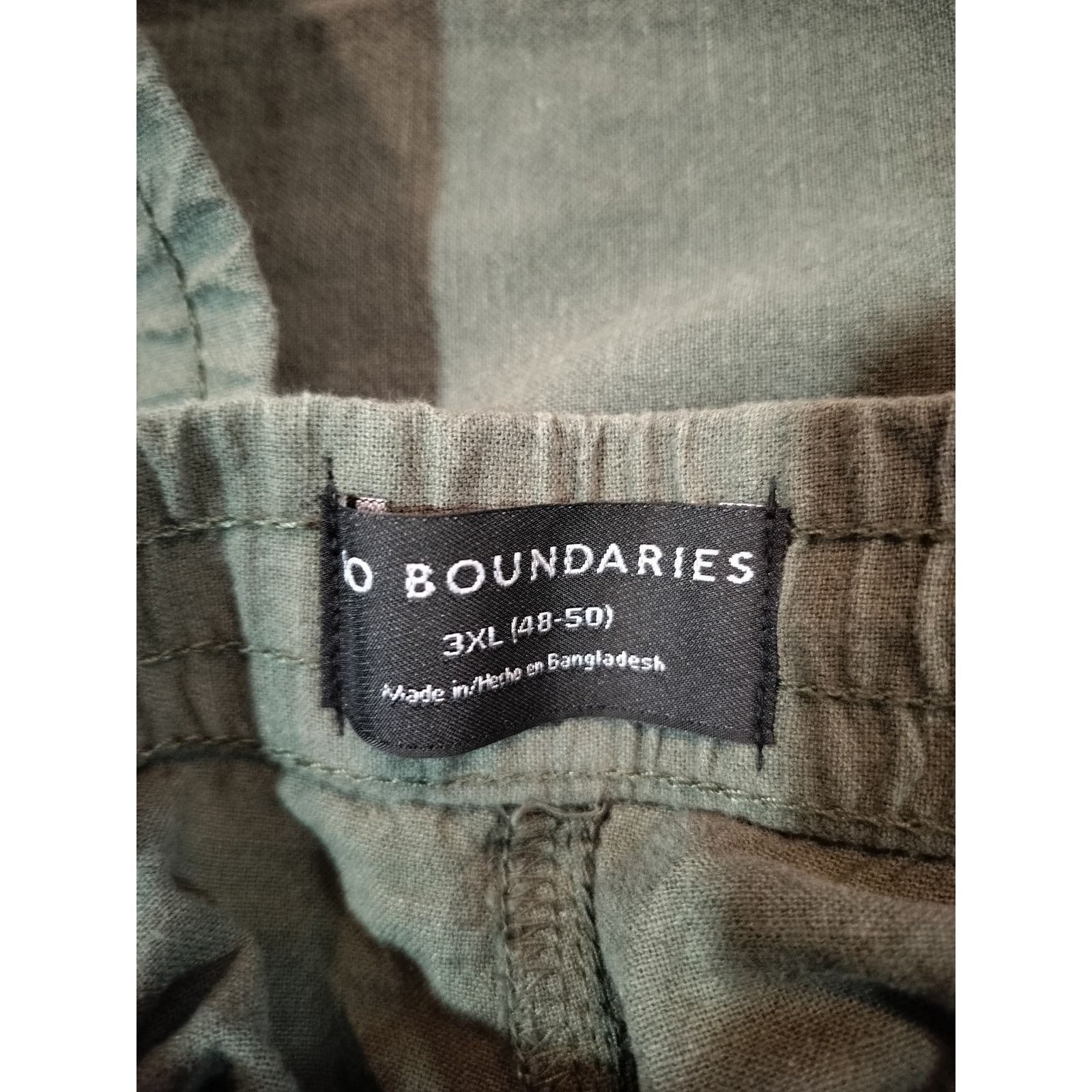 Other No Boundaries Green Cotton Linen Drawstring Shorts 3XL Size US 44 / EU 60 - 7 Thumbnail