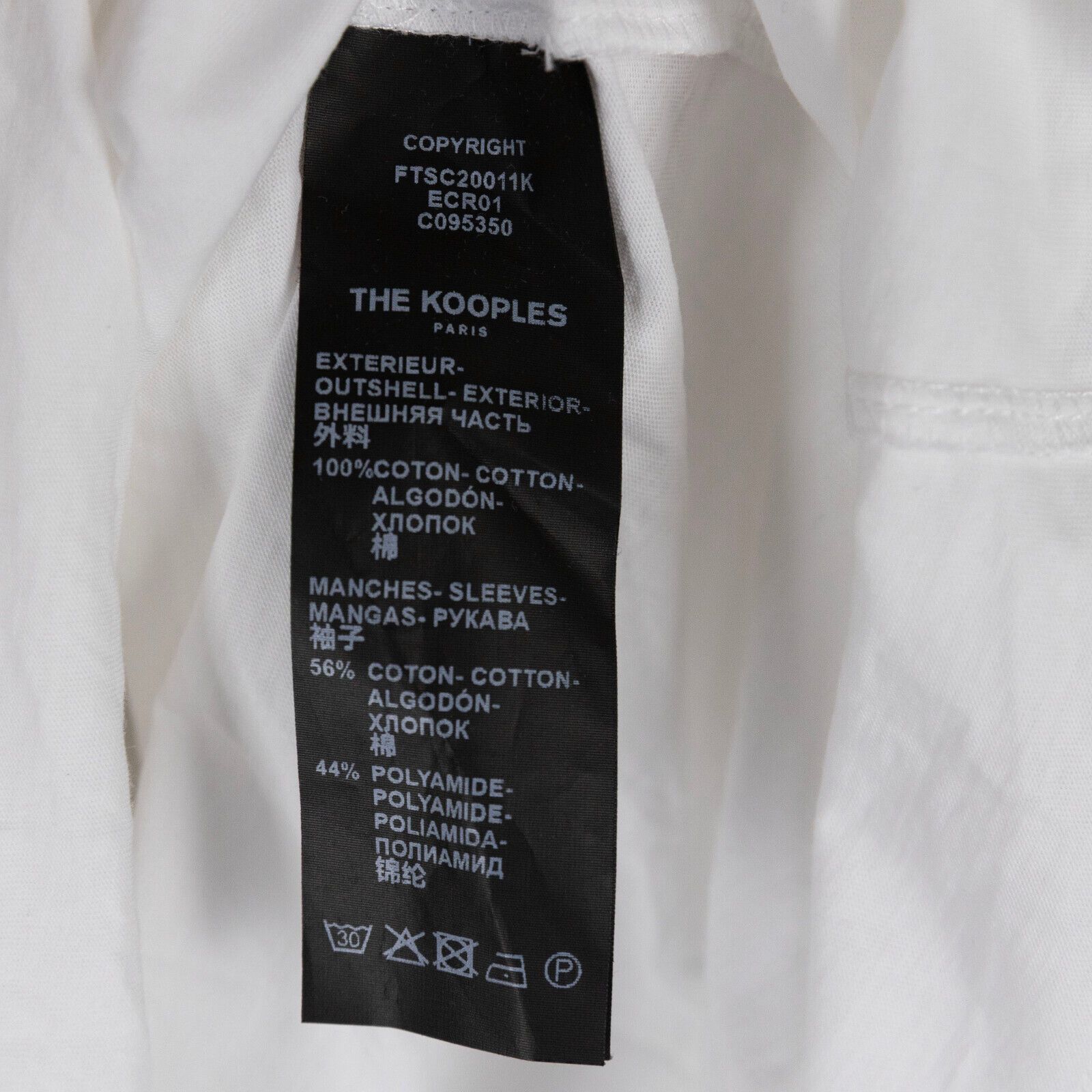The Kooples The Kooples Lace Sleeve T-Shirt White Size 3/L (Pre-owned) Size L / US 10 / IT 46 - 4 Thumbnail
