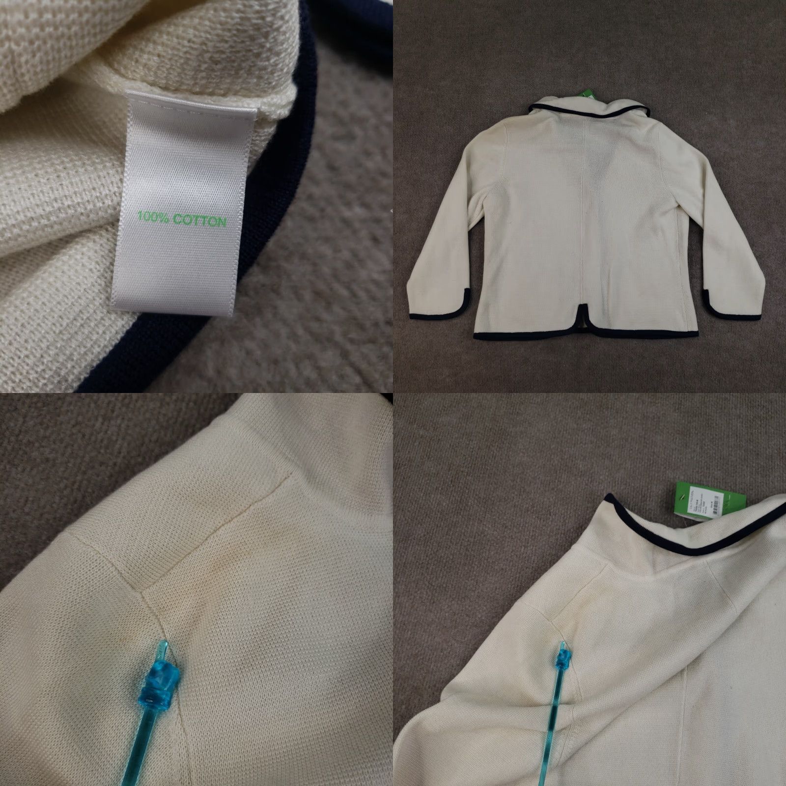 Lilly Pulitzer Lilly Pulitzer Collier Sweater Jacket Womens Medium Antique White Button Pocket Size M / US 6-8 / IT 42-44 - 8 Thumbnail