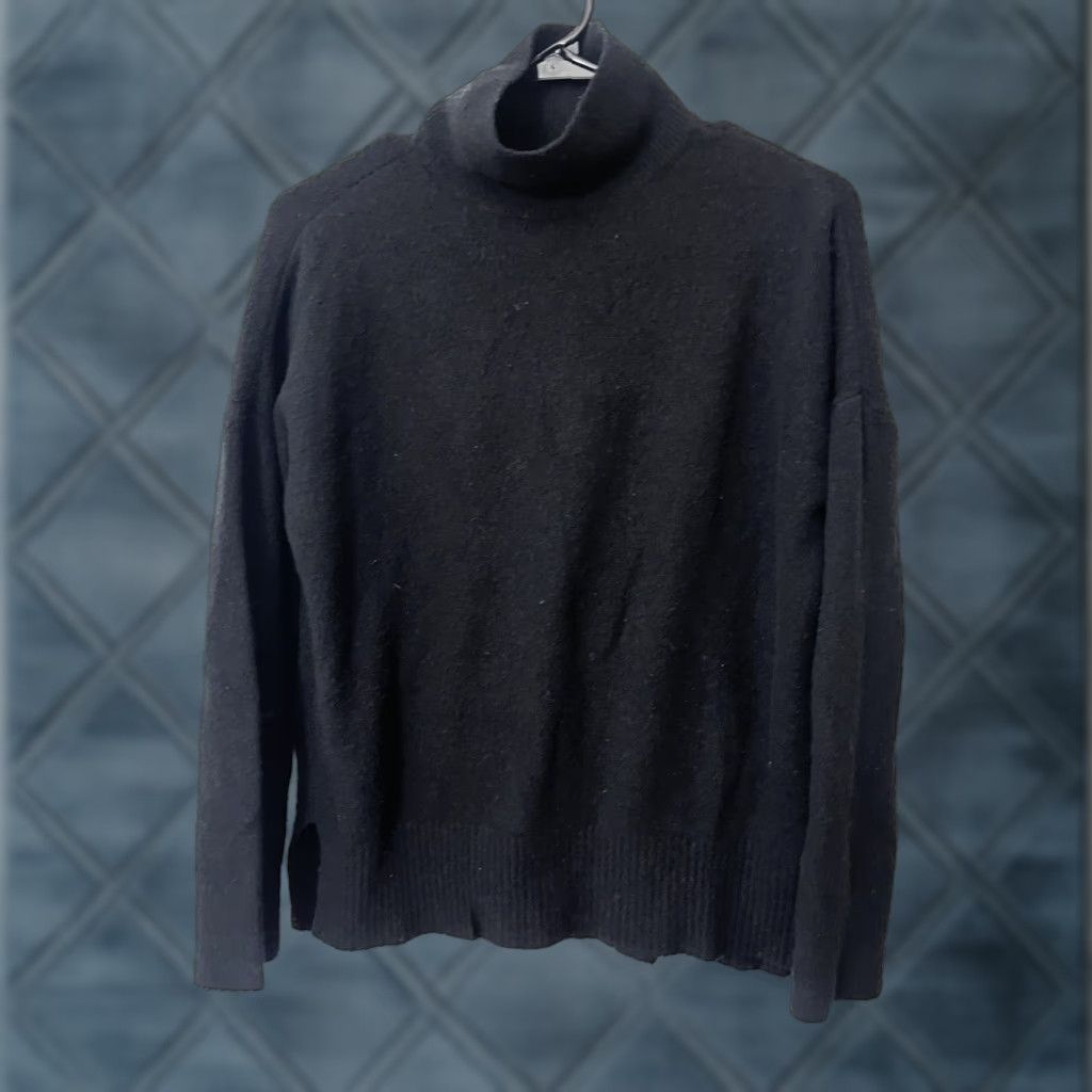 Abercrombie & Fitch Abercrombie & Fitch Black Mock Turtleneck Sweater 2XS Womens Ivory Mock Neck Long Sleeve Cotton Polyester Fall Winter Vintage? Size XXS / US 00 / IT 34 - 1 Thumbnail
