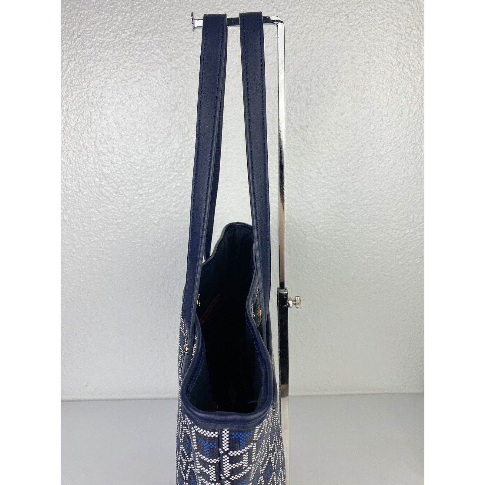 Tommy Hilfiger Tommy Hilfiger Blue Tote Logo Monogram Purse Shoulder Bag Size ONE SIZE - 10 Thumbnail