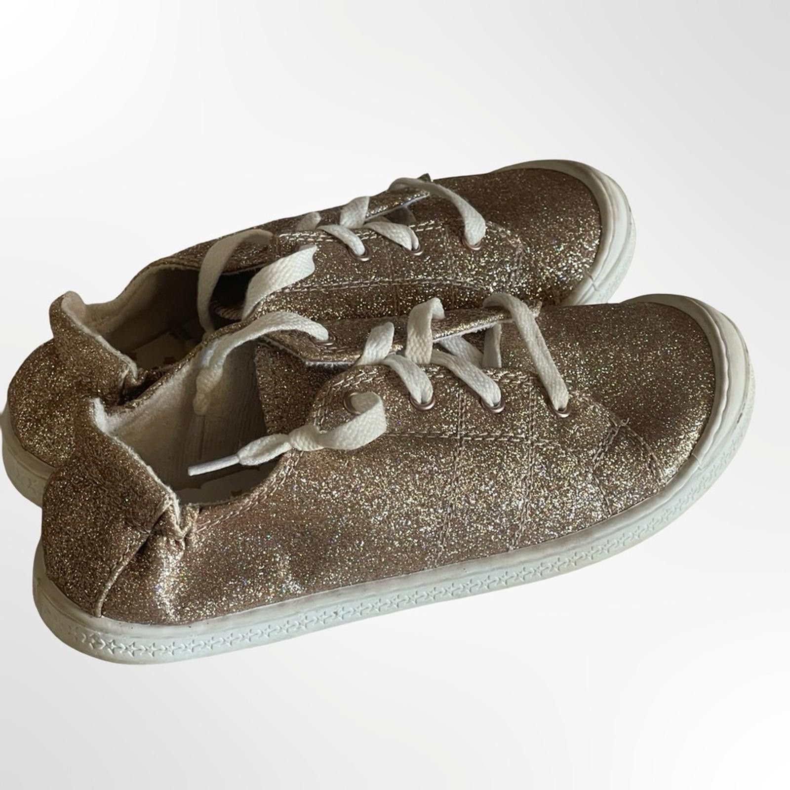 Other wonder nation Glitter Lace-Up Sneakers in Gold&White size 4 Size US 5 / EU 37 - 2 Thumbnail