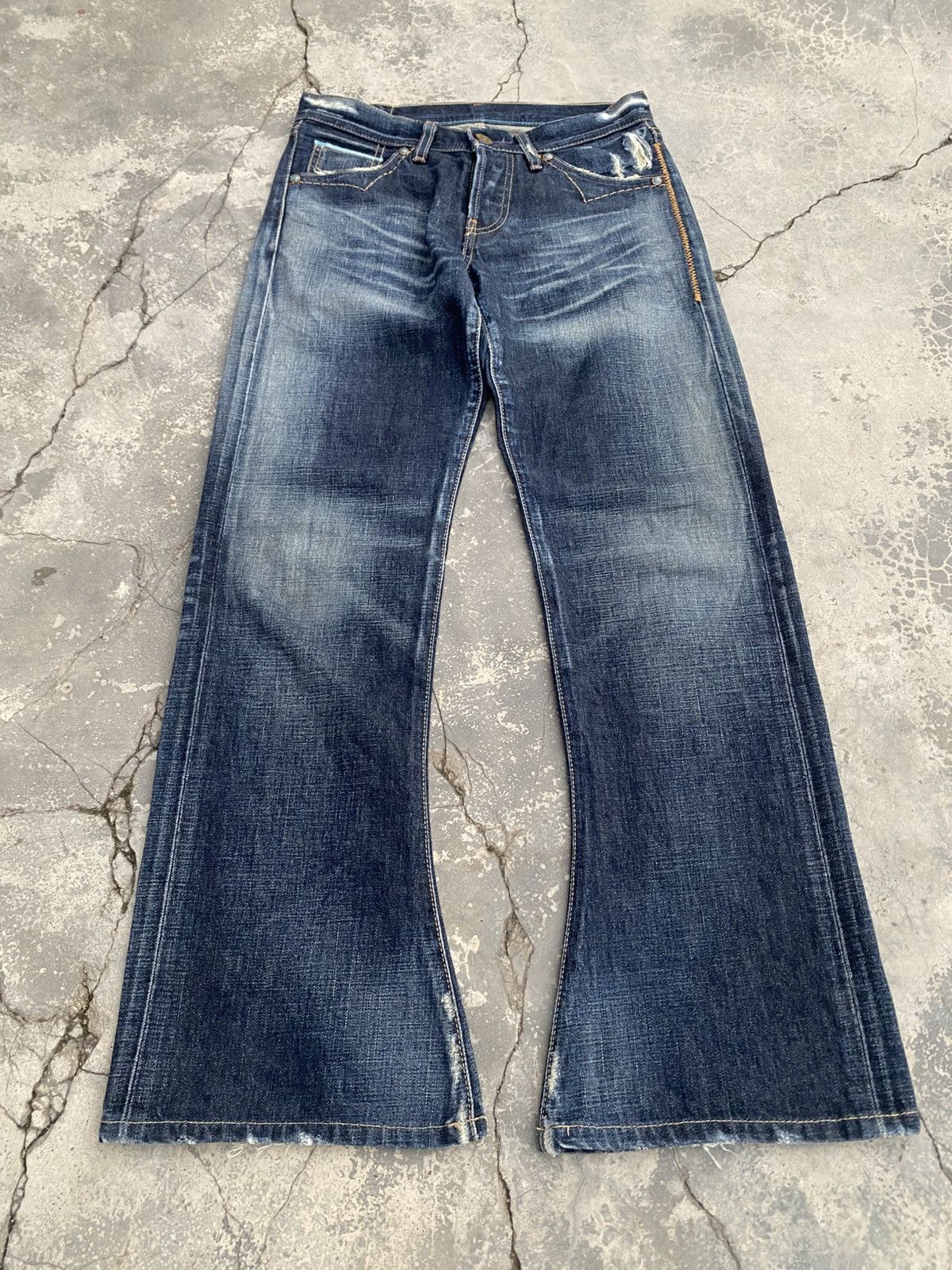 Levi's Made & Crafted Vintage Levis Psychedelic Turquois Flare Size 27" / US 4 / IT 40 - 7 Thumbnail