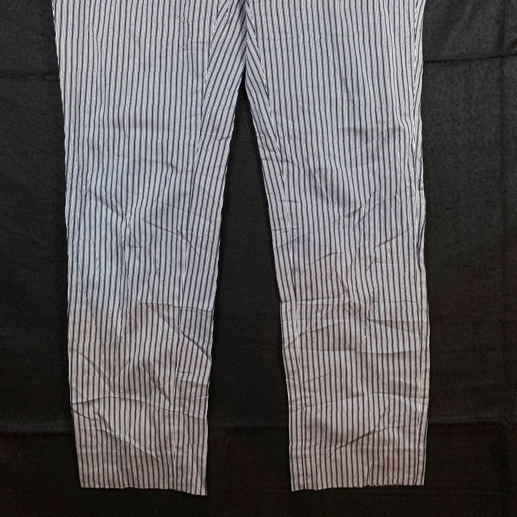 Brooks Brothers Brooks Brothers Womens Pants Blue White Striped Natalie Fit Straight Stretch 4 Size 24" / US 00 / IT 34 - 3 Thumbnail