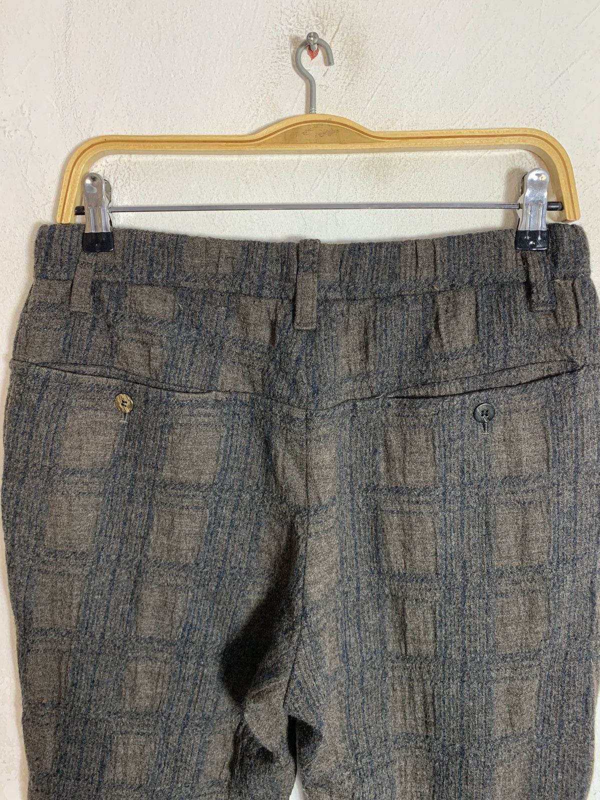 Issey Miyake Plantation Issey Miyake Chambray Pleated Checked Pan Size US 30 / EU 46 - 4 Thumbnail