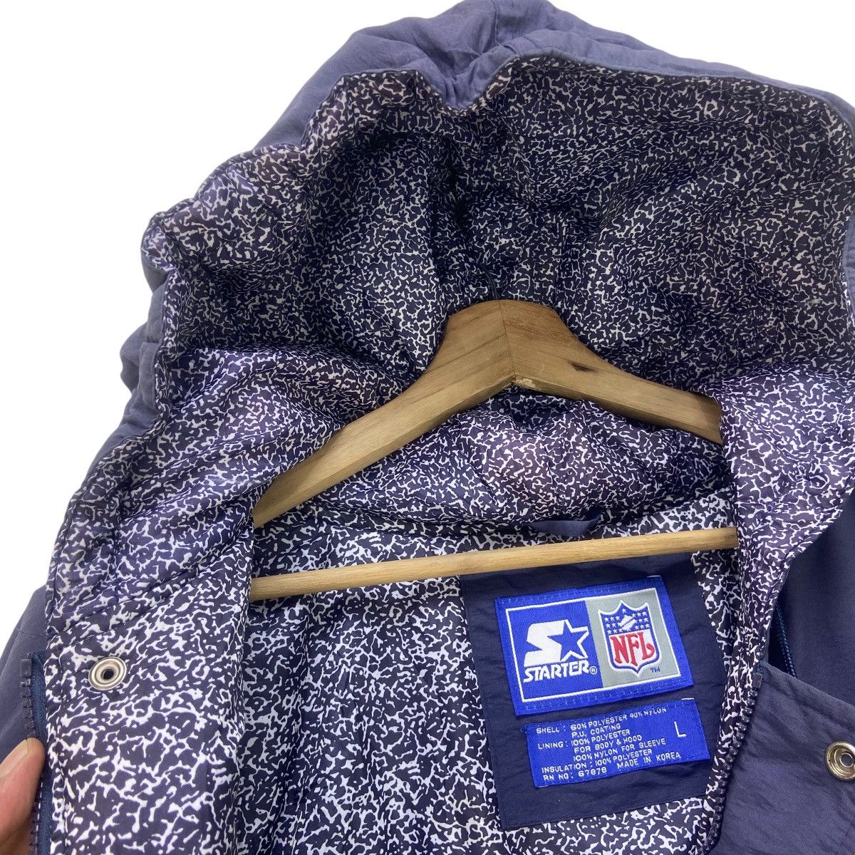 NFL × Starter Vintage Starter Chicago Bears Hooded Bomber Style Jacket Size US L / EU 52-54 / 3 - 22 Thumbnail