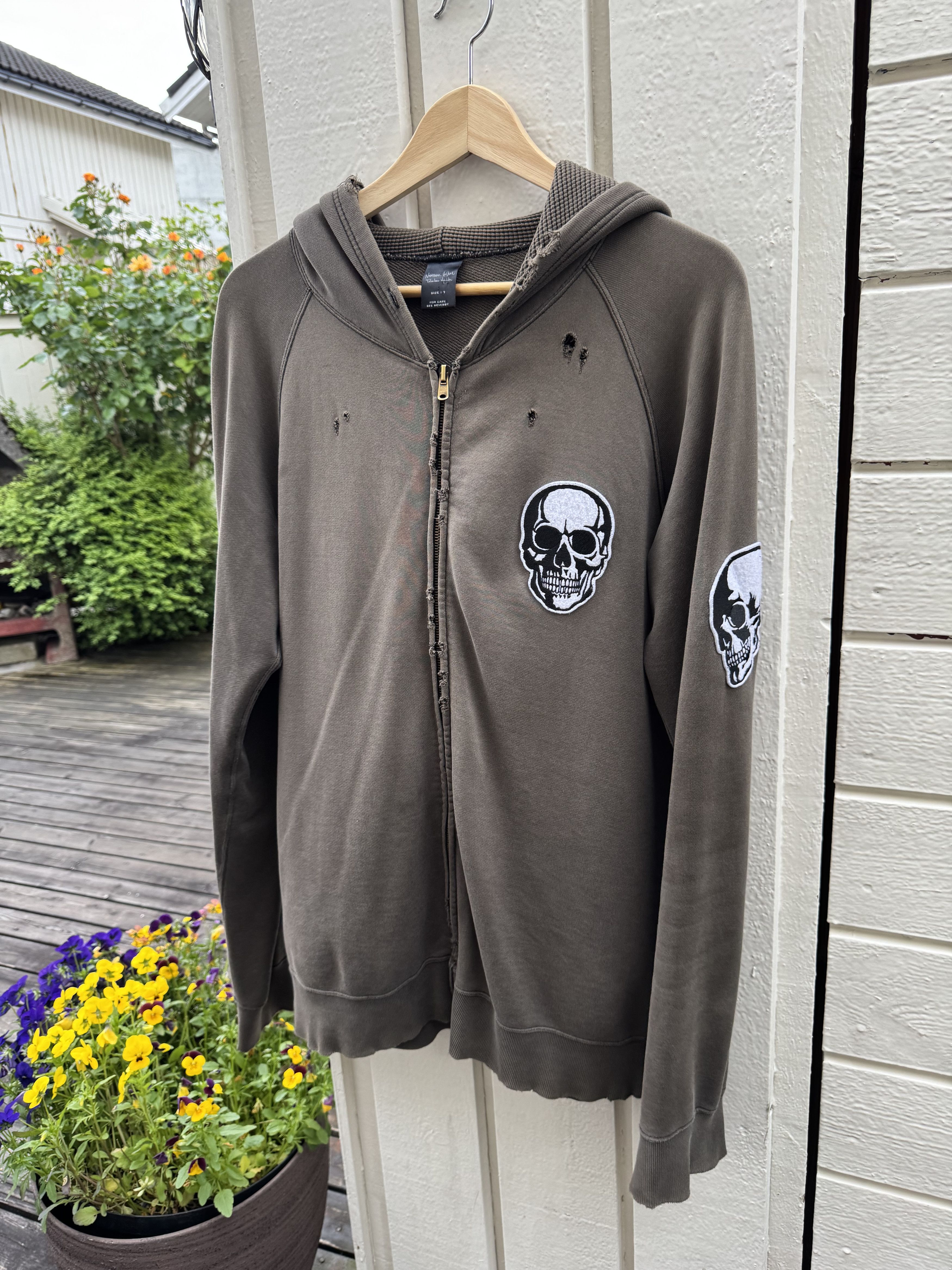 Number (N)ine 04ss Number nine skull zip hoodie archive size 2
