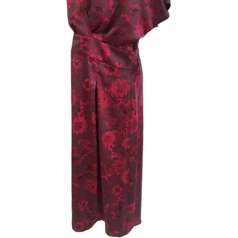 Designer CT769 Chelsea.28 NWT Ladies Burgundy Short Sleeve dress Size L / US 10 / IT 46 - 6 Thumbnail