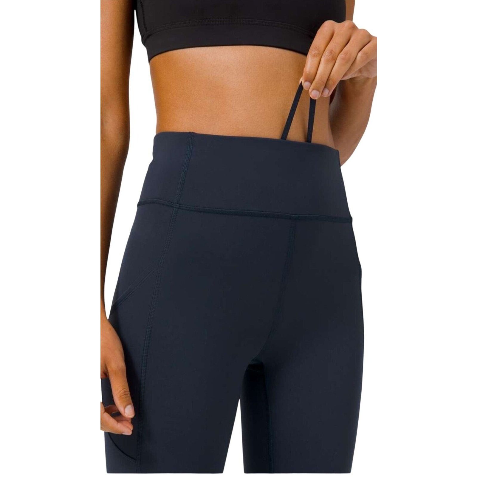 Lululemon Lululemon Invigorate Blue Yoga Crop Leggings Sz 4 Pockets Size 27" / US 4 / IT 40 - 3 Thumbnail