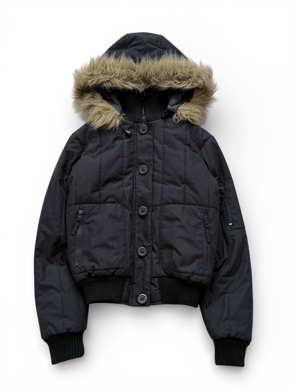 00s Hysteric Glamour Style Fur Hood Jacket Avant Garde