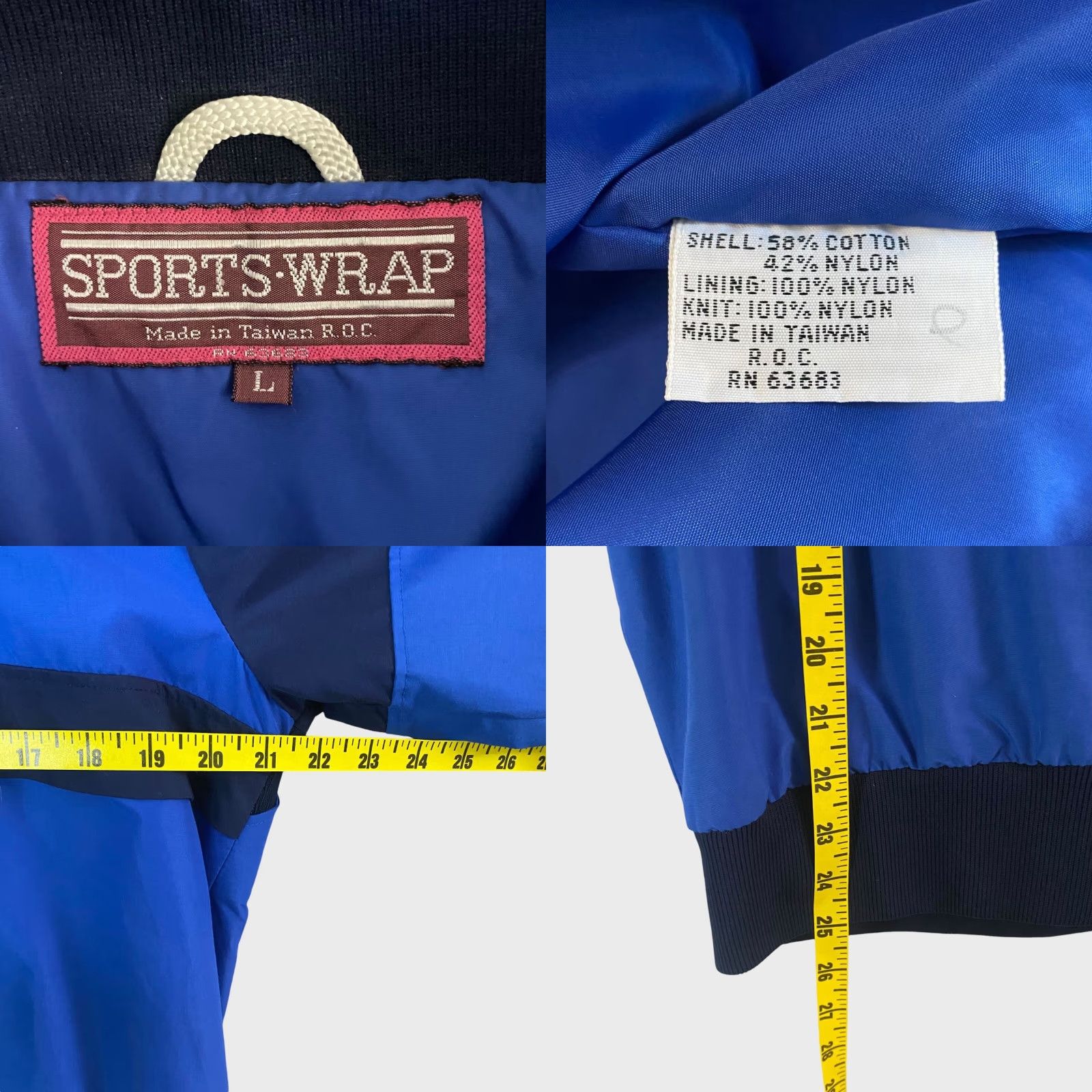 Etro VINTAGE Sports Wrap Jacket Blue Women L Outerwear Snap-Closure Retro Quarter-Button Size L / US 10 / IT 46 - 8 Thumbnail