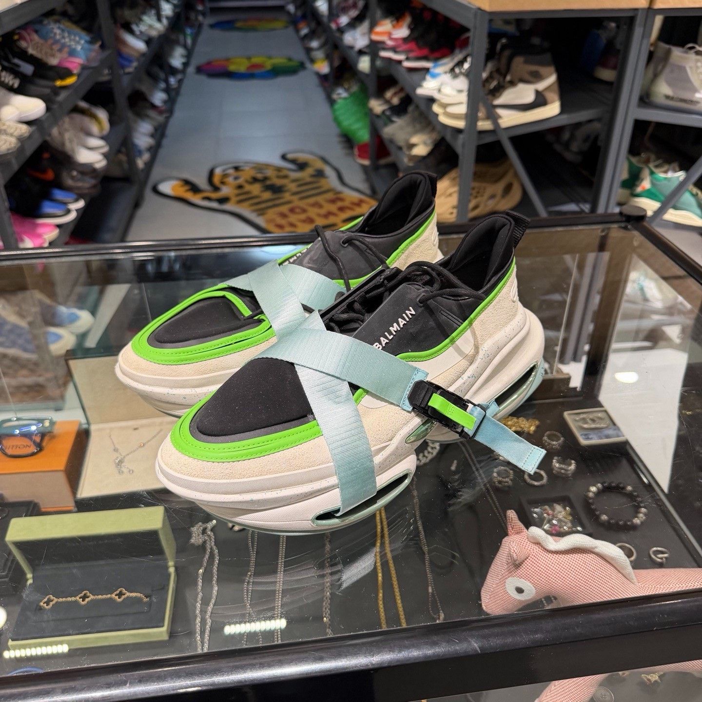 BALMAIN Unicorn White Green