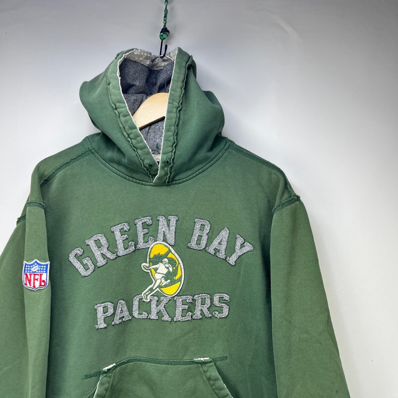 Reebok × Vintage Vintage Green Bay Packers Sun Faded NFL Hoodie Large Reebok Size US L / EU 52-54 / 3 - 2 Thumbnail
