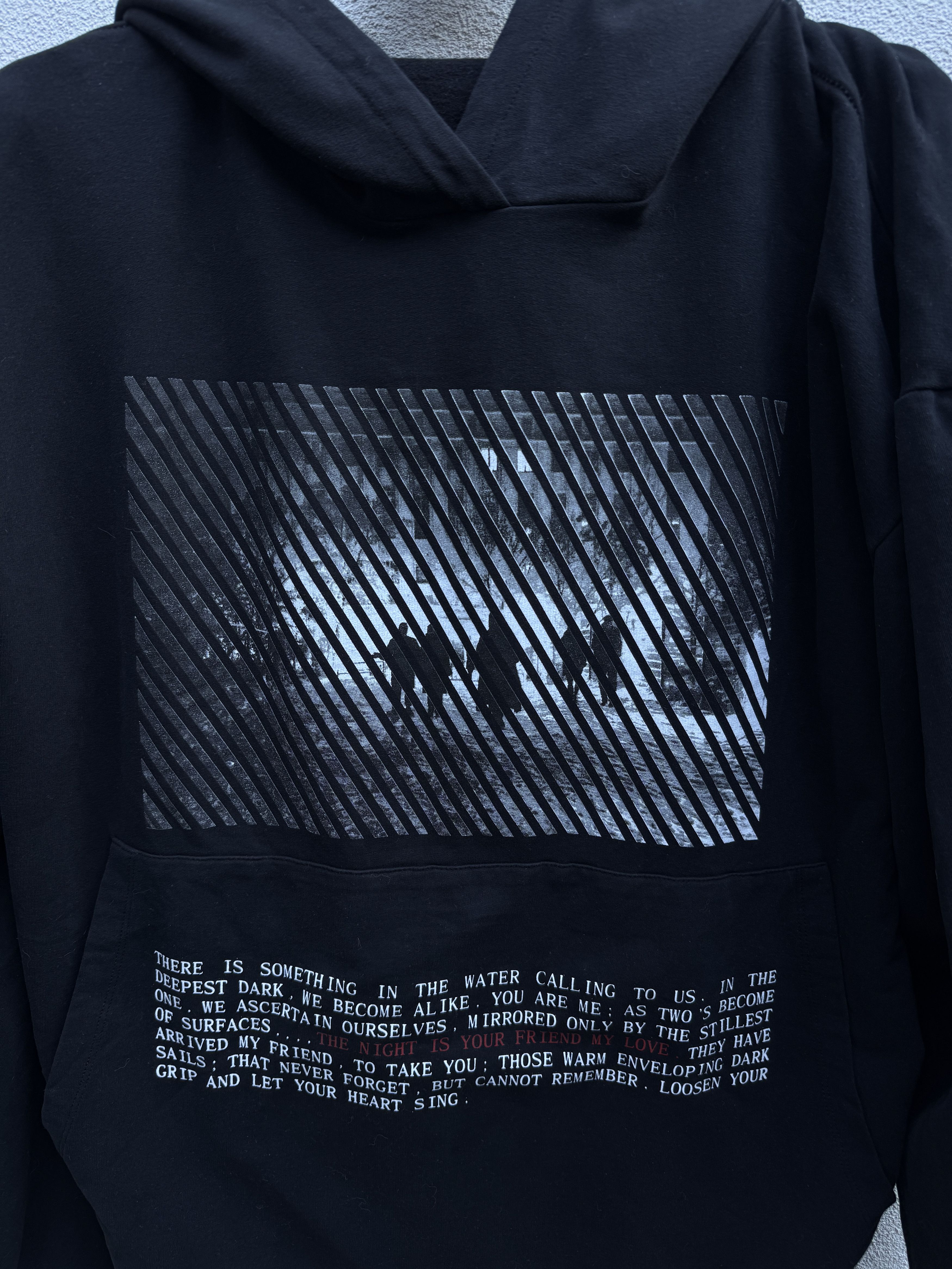 Thom Krom Thom Krom Black Cotton Bone Hoddie Sweater with Print Size US XL / EU 56 / 4 - 5 Thumbnail