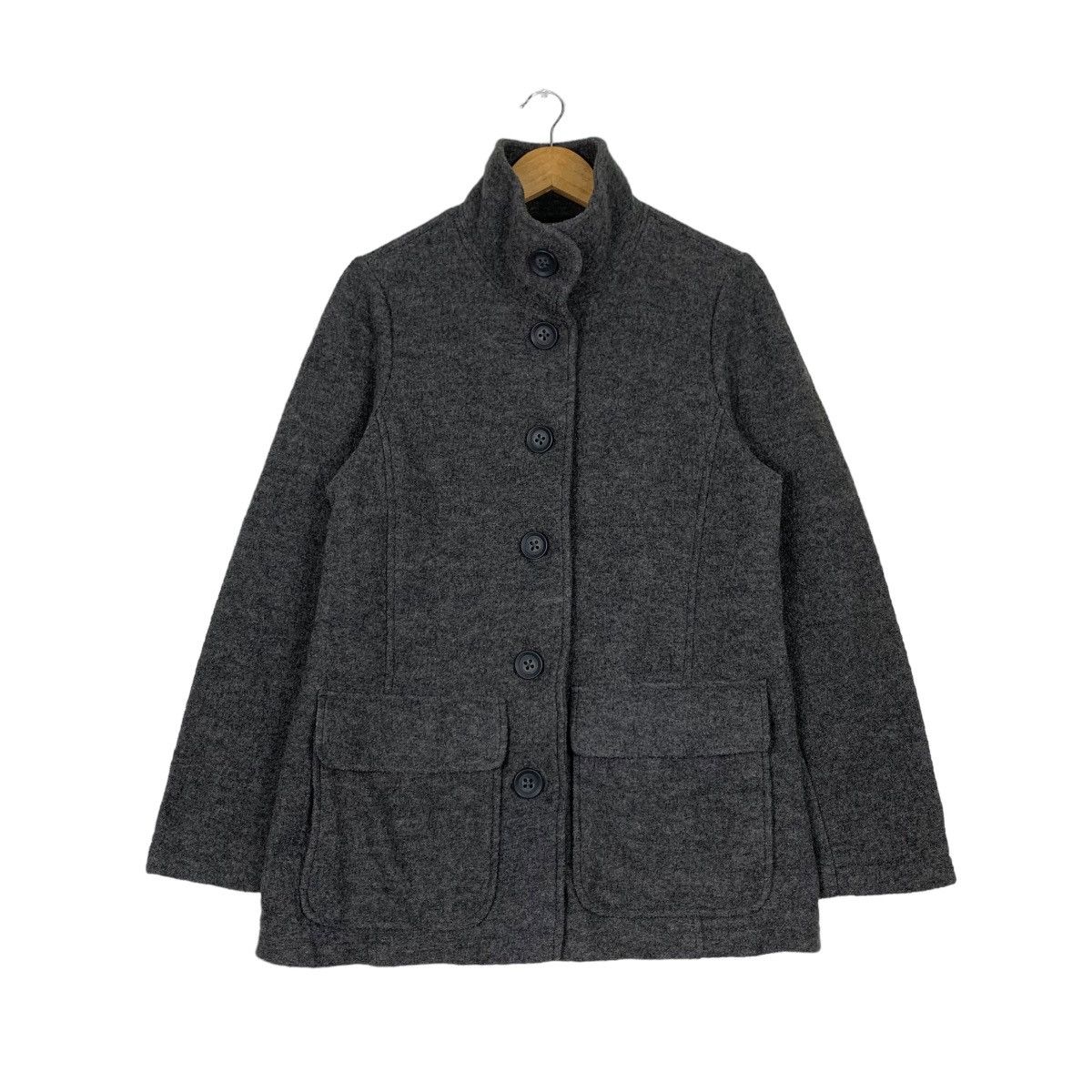 L.L.BEAN Bellandi Italy Fabric Wool Button Jacket #1044-C47