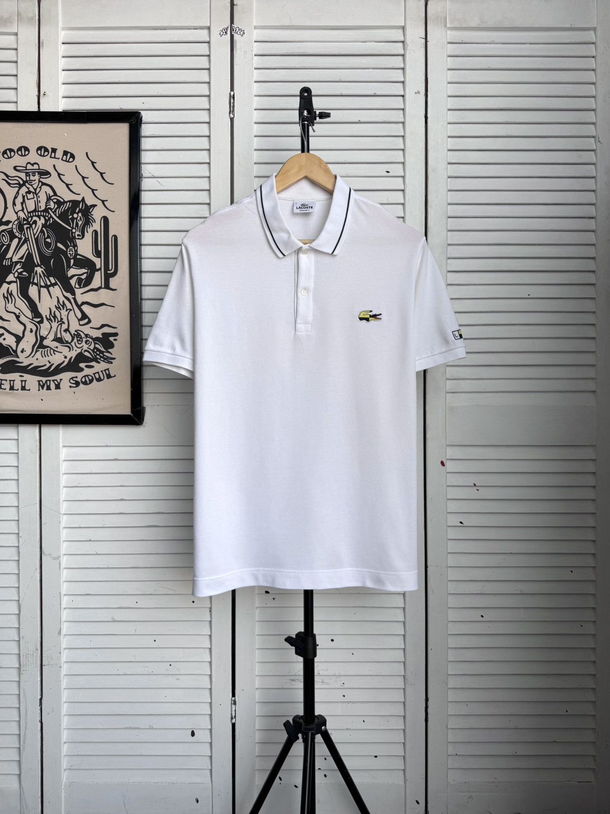 Lacoste Lacoste Polo Shirt White Regular Fit Graphic Logo Size US L / EU 52-54 / 3 - 1 Thumbnail