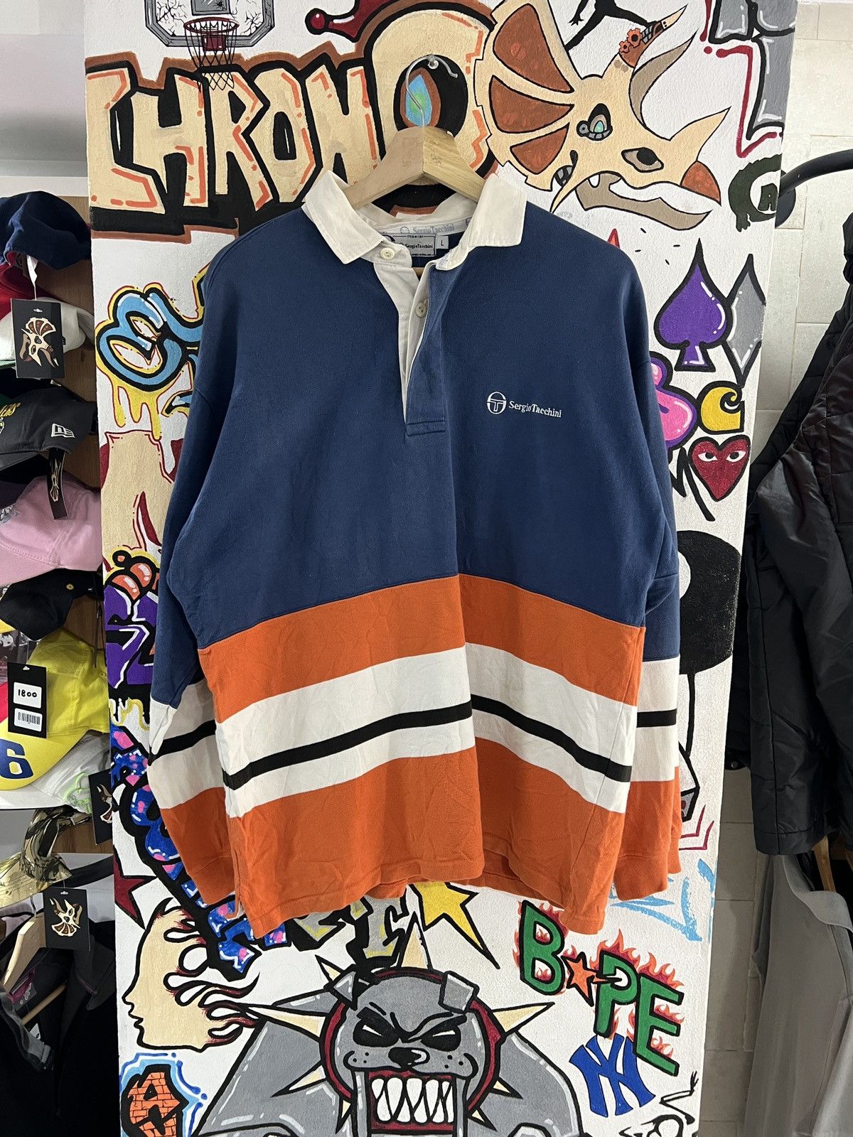 Sergio Tacchini Vintage Sergio Tacchini Long Sleeve Polo Size US L / EU 52-54 / 3 - 1 Thumbnail