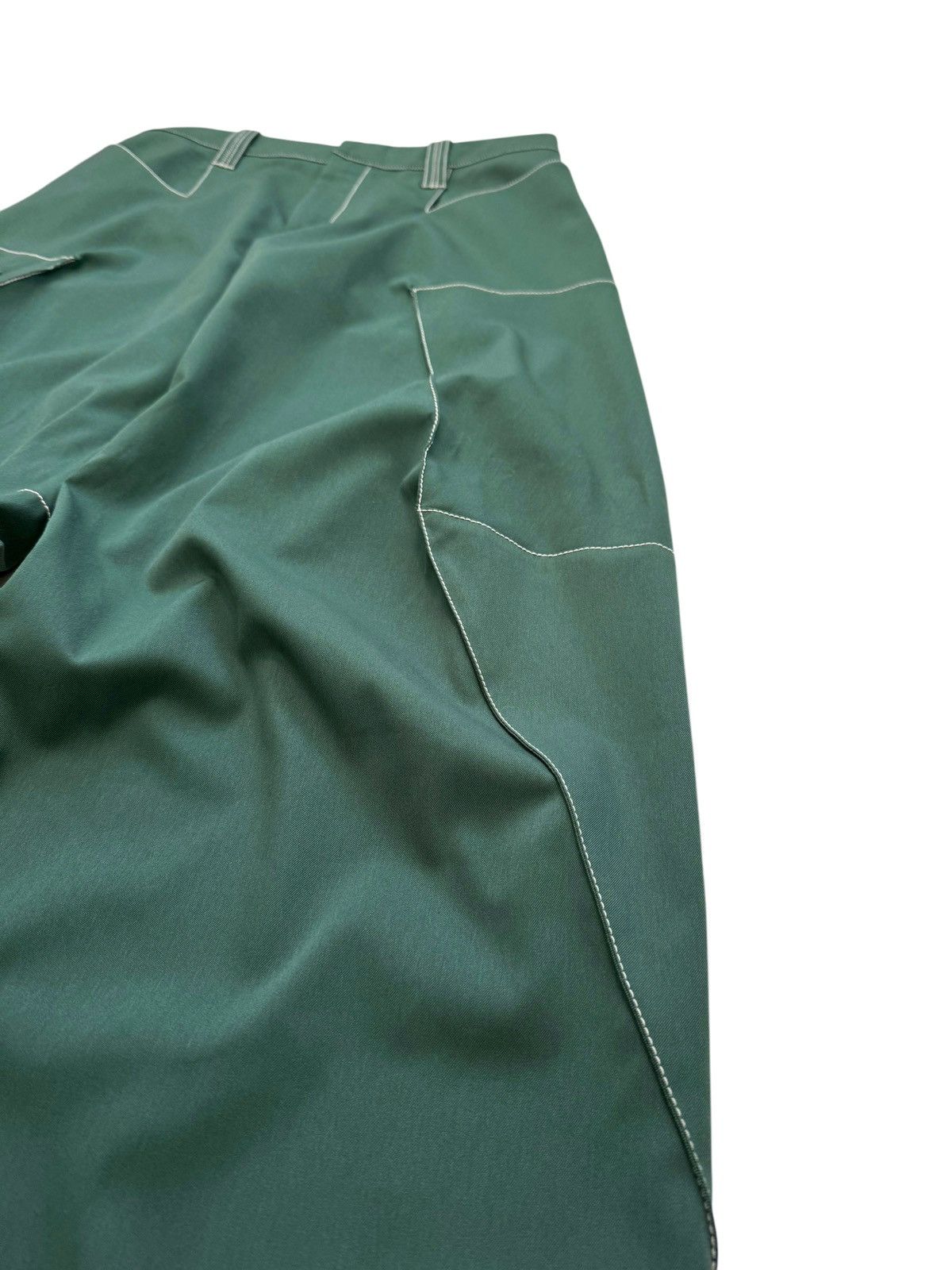 Kiko Kostadinov SS23 Angled Baggy Green Trouser Pant Size 27" / US 4 / IT 40 - 7 Thumbnail