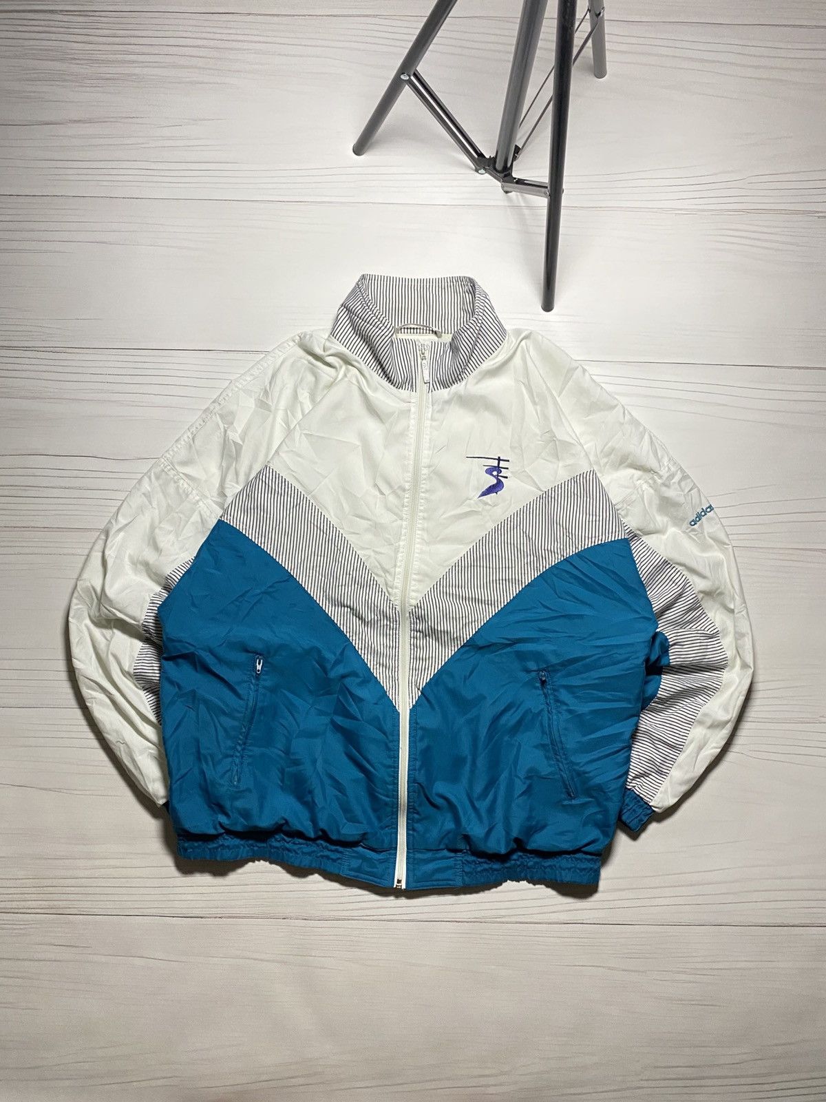 Adidas × Vintage Vintage Adidas Stefan Edberg tennis box fit track jacket Size US M / EU 48-50 / 2 - 1 Thumbnail
