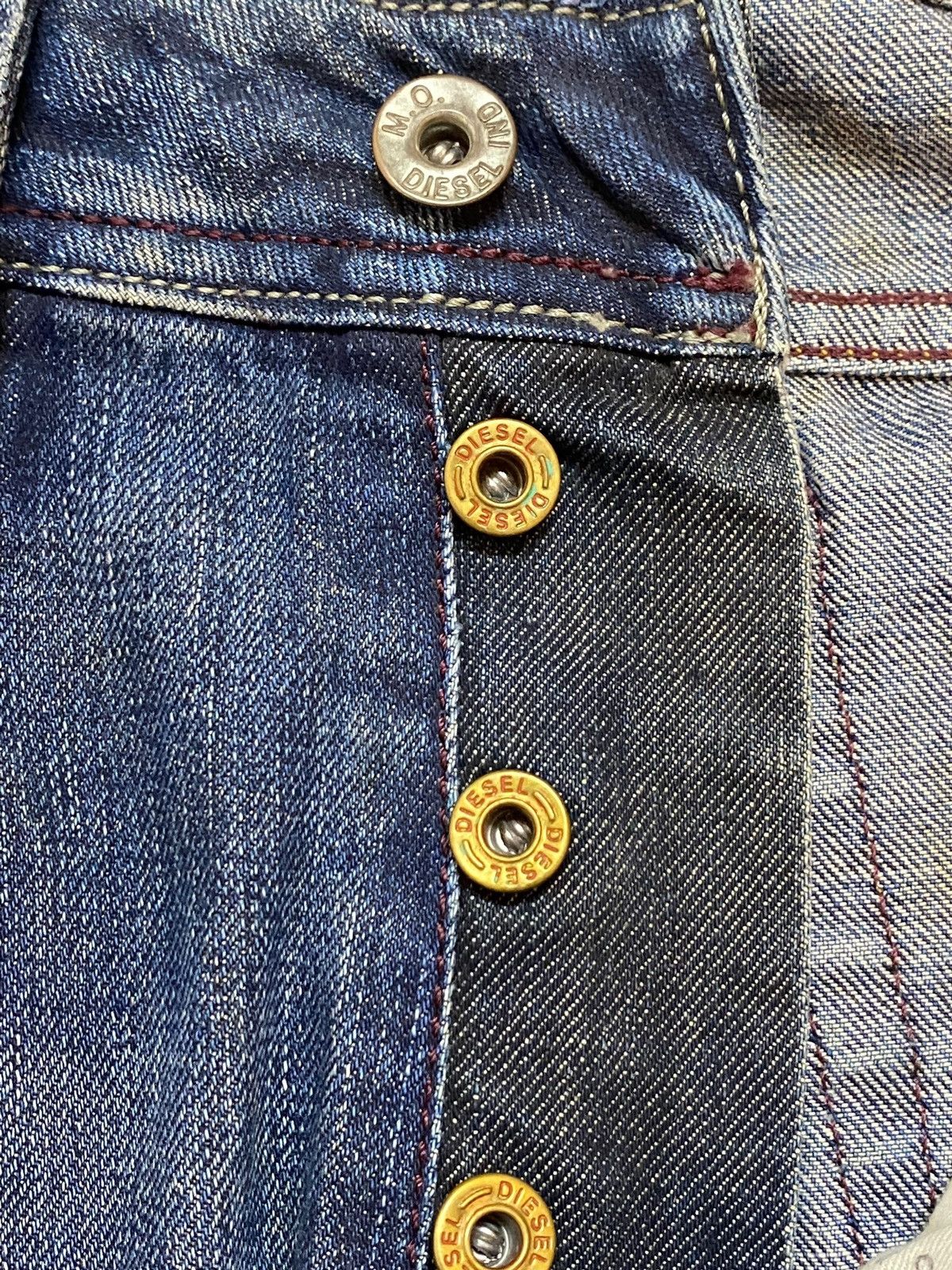 Diesel Black Gold Vintage Diesel Acid Wash Enough Baggy Distressed Jeans Size US 32 / EU 48 - 15 Thumbnail