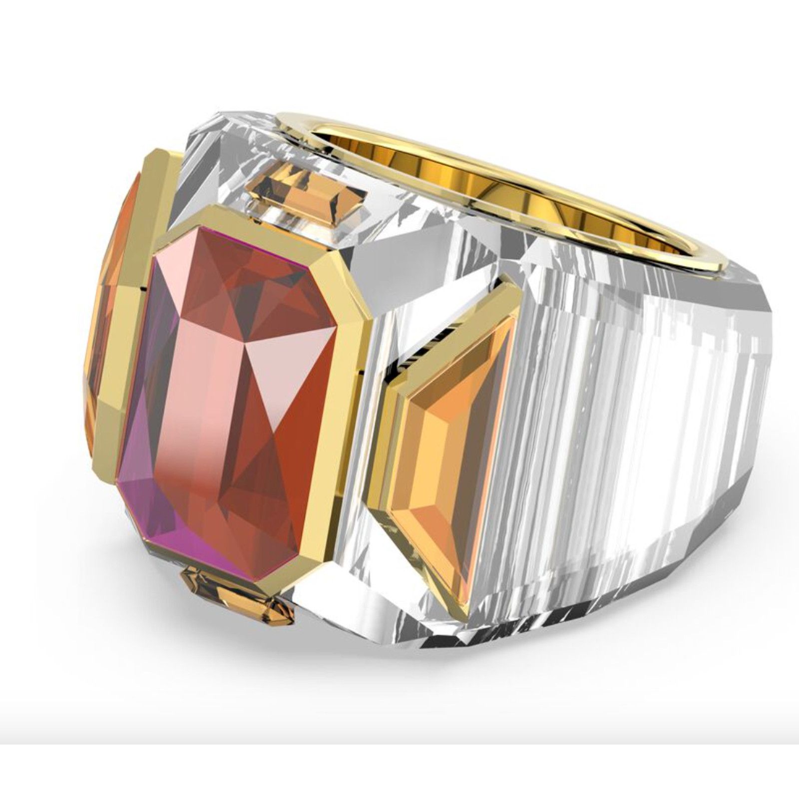 Swarovski Swarovski Chroma Cocktail Ring Pink and Gold 55 EUR - 7 USA Size ONE SIZE - 9 Thumbnail