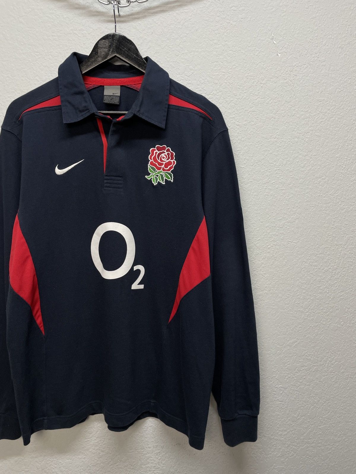 Vintage Vintage Y2K Nike England World Cup 2003 Rugby Polo Longsleve Size US L / EU 52-54 / 3 - 3 Thumbnail