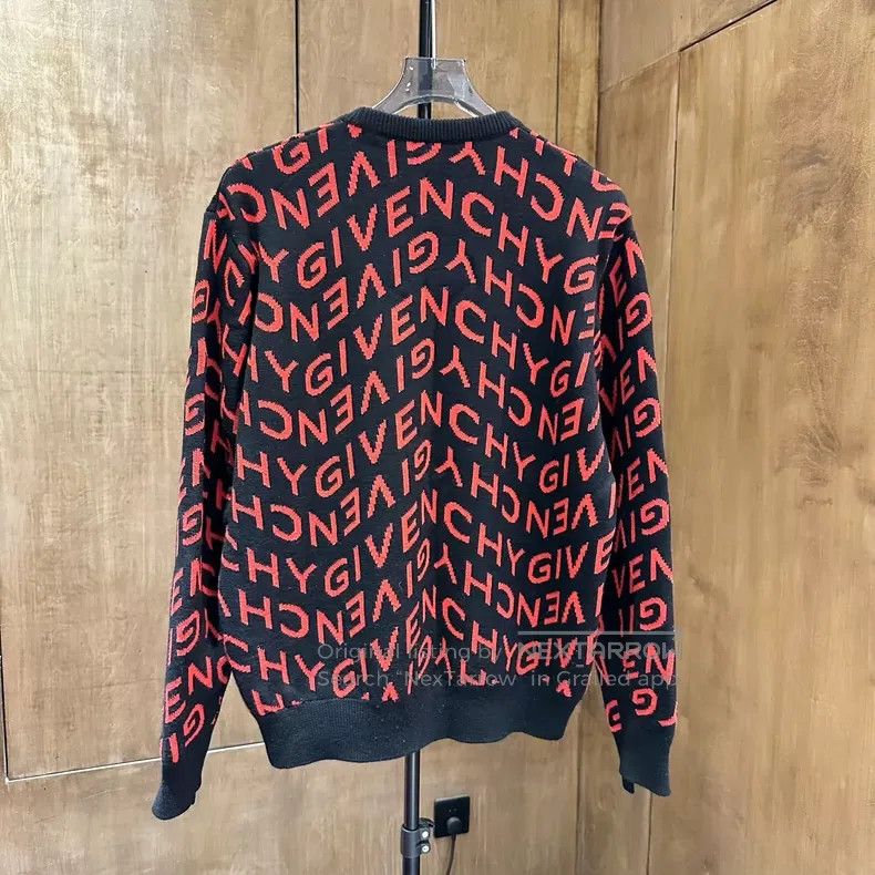 Givenchy Givenchy All-Over Printed Black and Red Logo Letter Sweate Size US M / EU 48-50 / 2 - 2 Thumbnail
