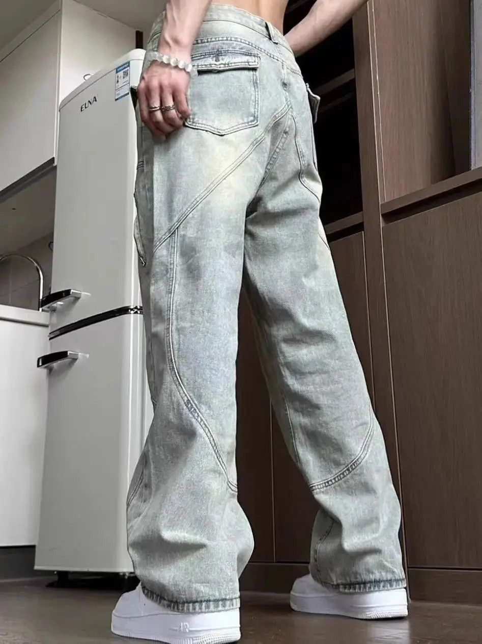 Japanese Brand Retro wide leg straight leg jeans Size US 30 / EU 46 - 5 Thumbnail