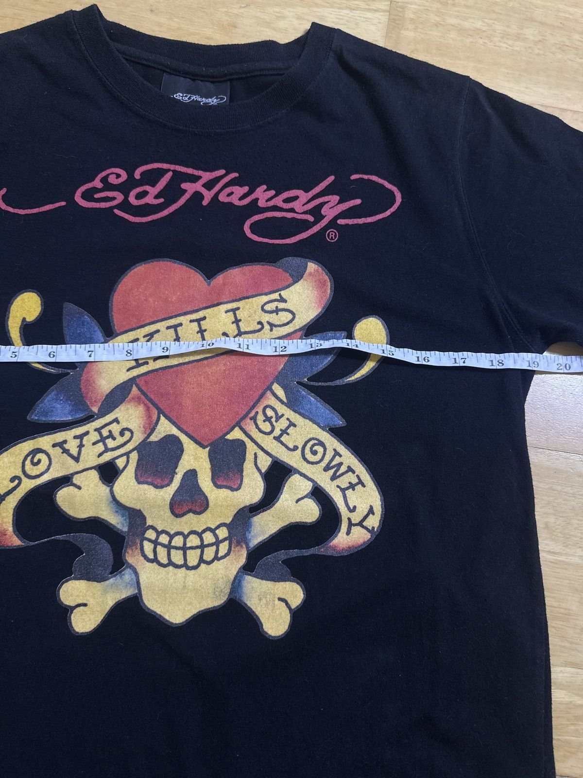 Ed Hardy Ed Hardy “Love Kills Slowly” Skull Heart T Shirt Size US L / EU 52-54 / 3 - 11 Thumbnail