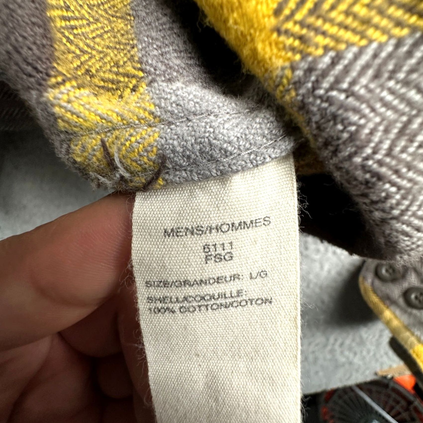 Vintage Woolrich Oxbow Bend Flannel Shirt Mens Large Long Sleeve Plaid Yellow Gray 6111 Size US L / EU 52-54 / 3 - 7 Thumbnail