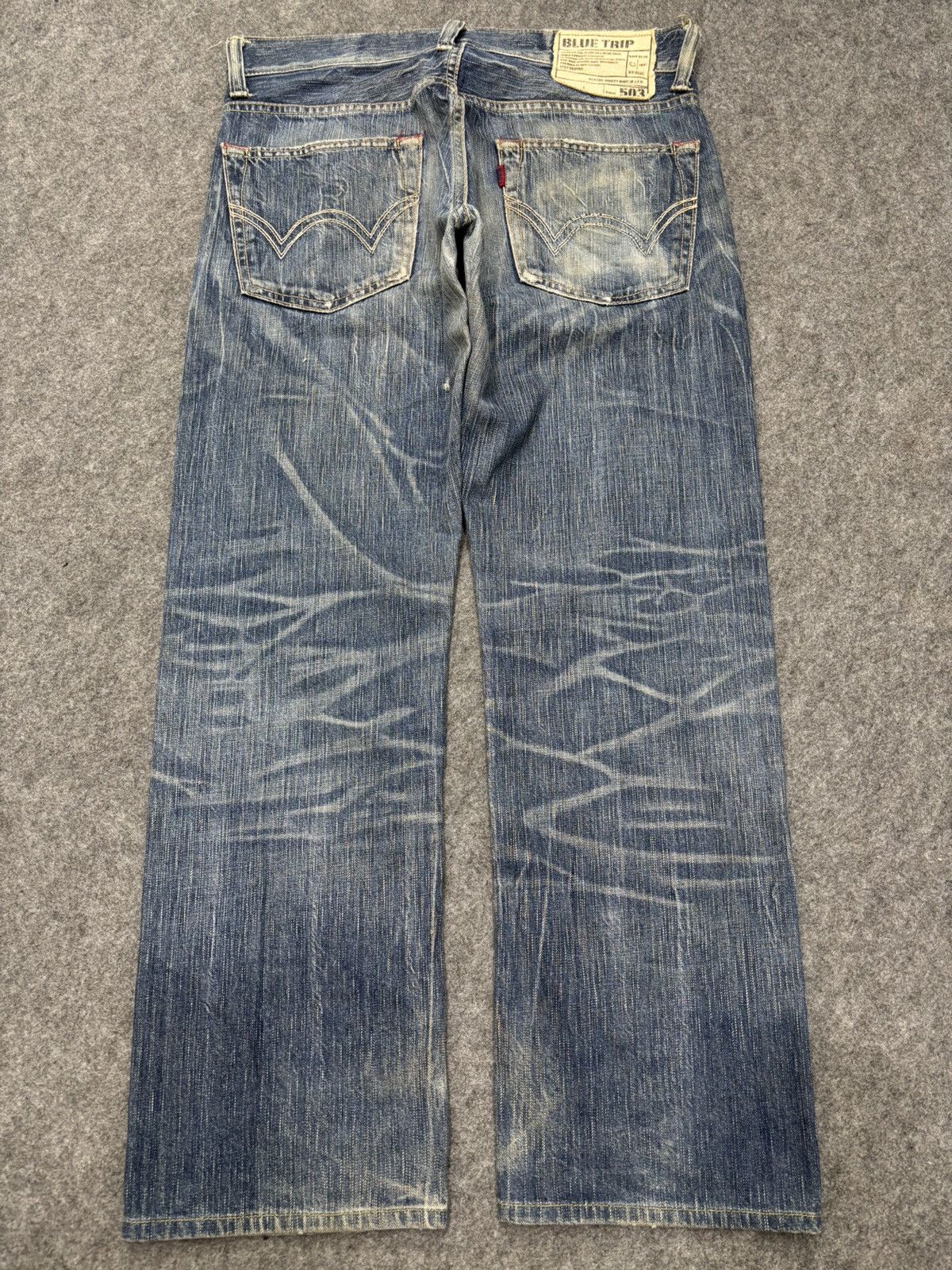 Edwin 💥Insane Fades💥Rare Edwin 503 All Out Fades Denim F655 Size US 33 - 18 Thumbnail