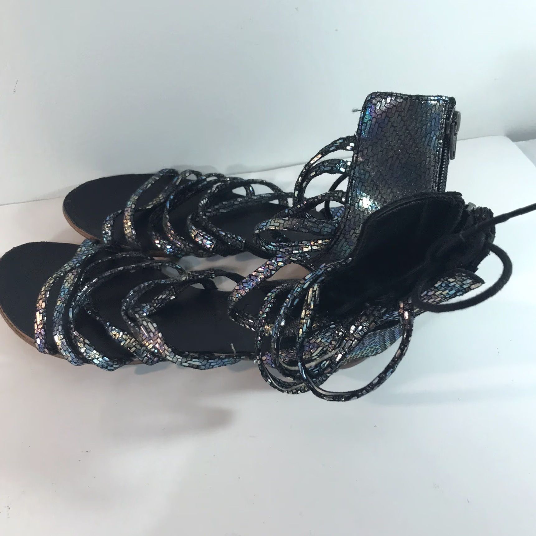 Free People Free People Metallic Multicolor Gladiator Flat Sandals Womens Size 7 Size US 7 / IT 37 - 4 Thumbnail