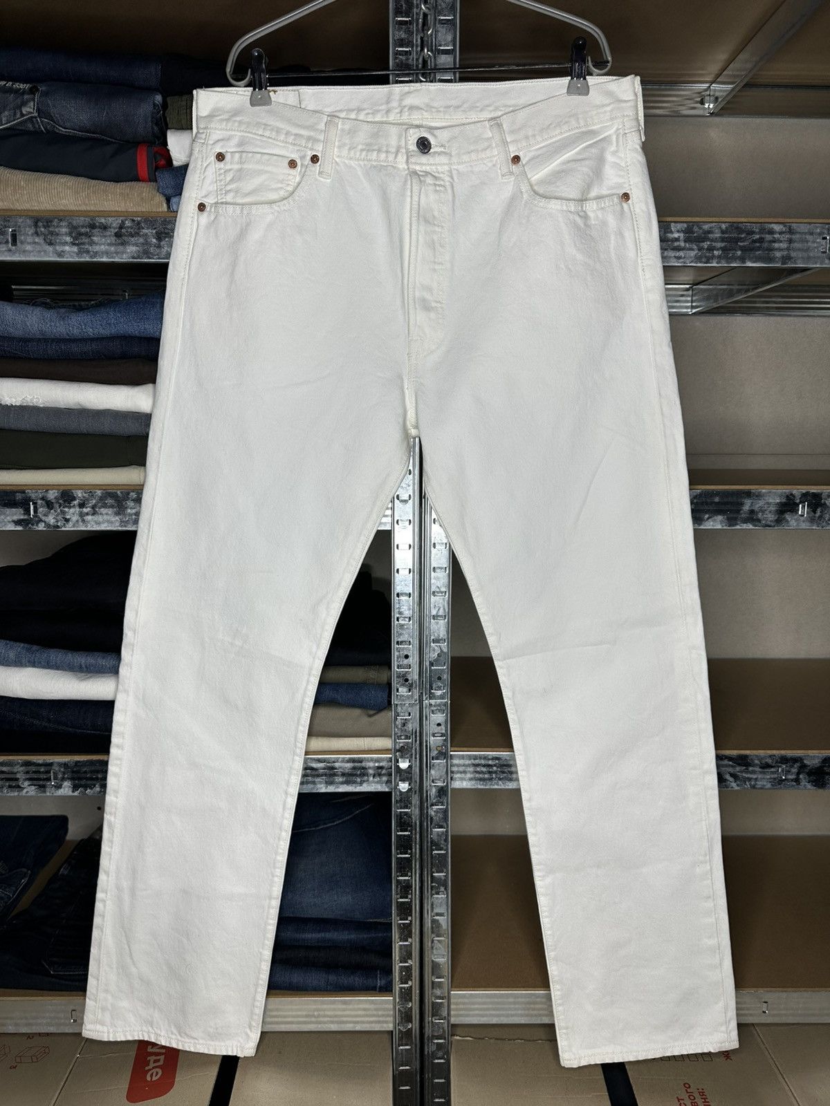 Levi's Levi’s 501 White Jeans W36 L34 Straight Denim Pants Size US 36 / EU 52 - 1 Thumbnail