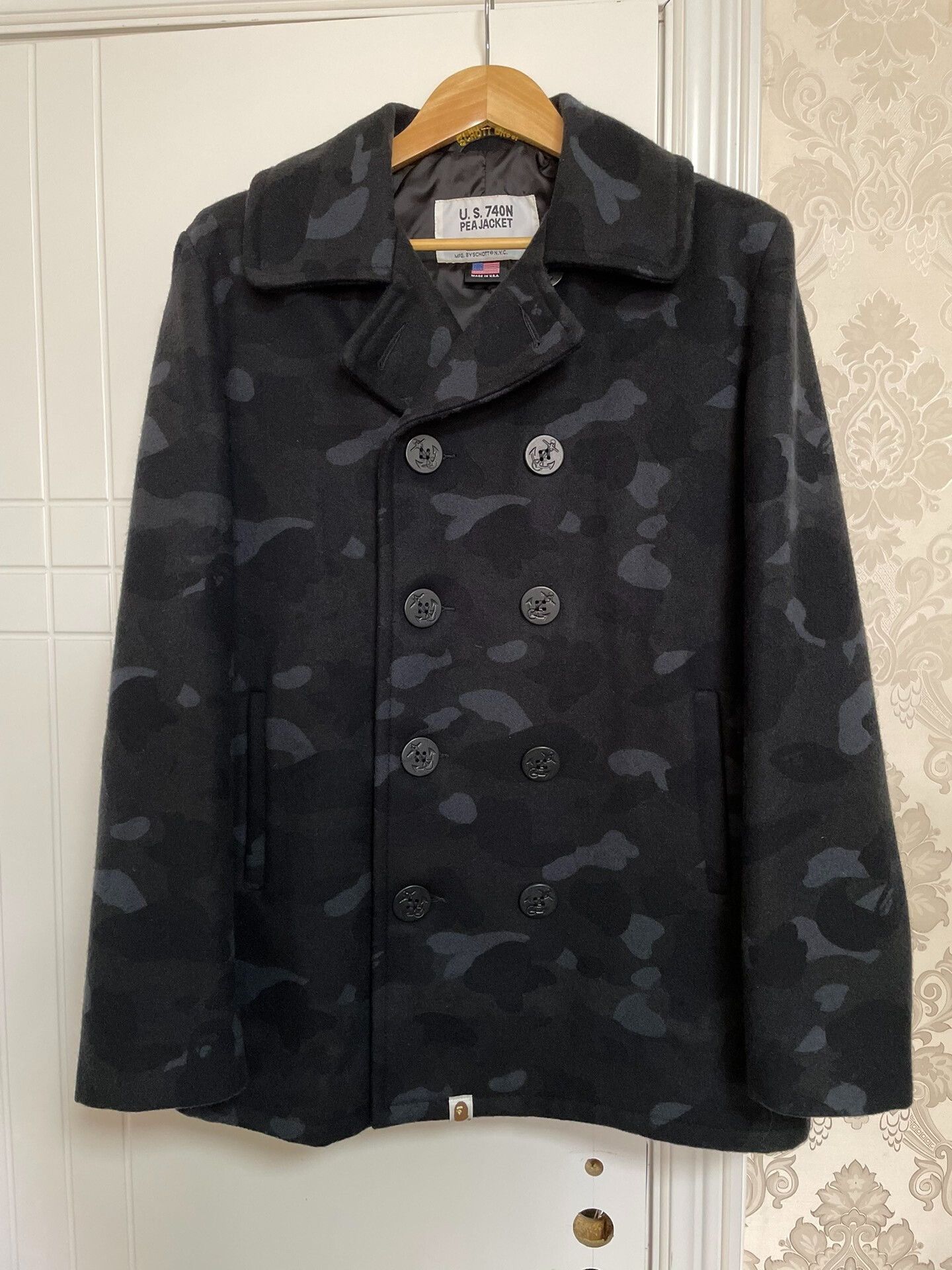 Bape bape x schott u.s.740n pea jacket Size US XL / EU 56 / 4 - 1 Thumbnail