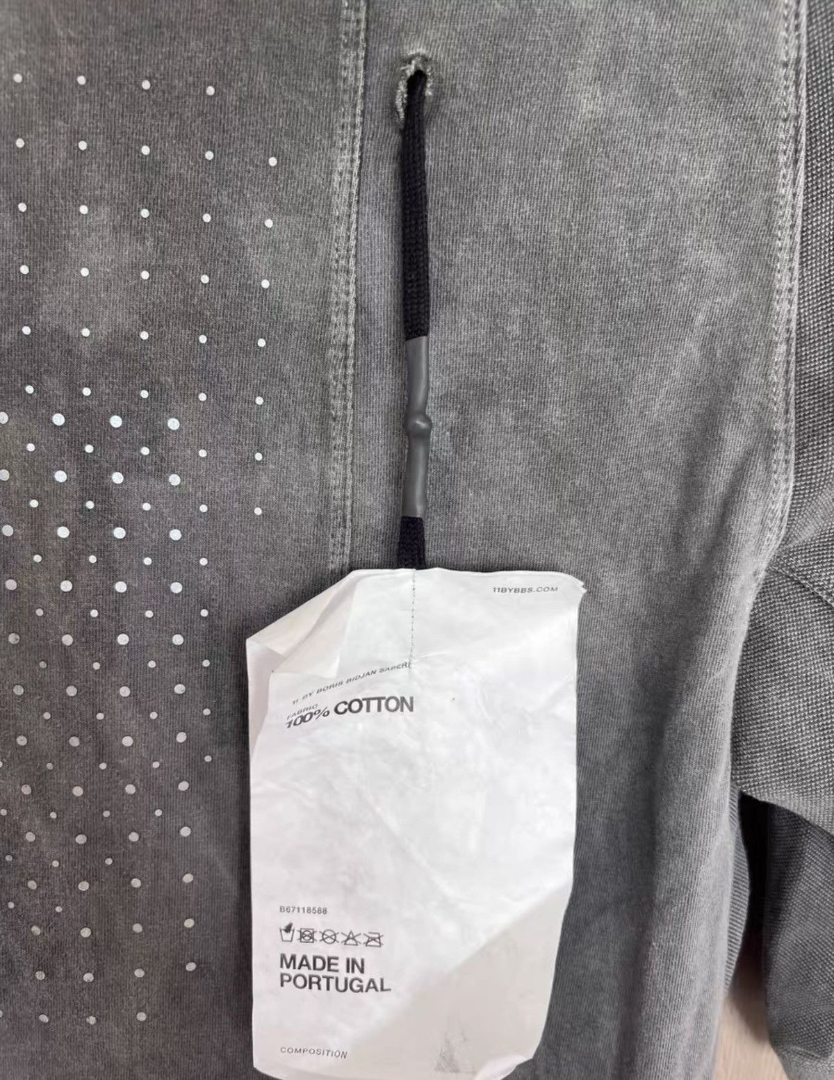 11 By Boris Bidjan Saberi 11ByBBS Washed Grey 3M Reflective Short-Sleeve T-Shirt Size US XXS / EU 40 - 7 Thumbnail