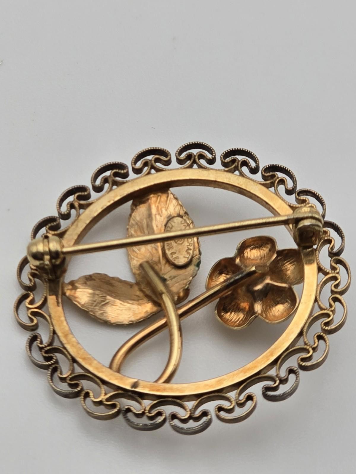 Other Vtg Danecraft 1/20 12K Gold-Filled Floral Brooch w/ Pearl Size ONE SIZE - 3 Thumbnail