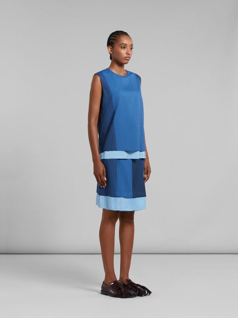 Marni o1y1125 Mini Skirt in Blue Size 27" / US 4 / IT 40 - 4 Thumbnail