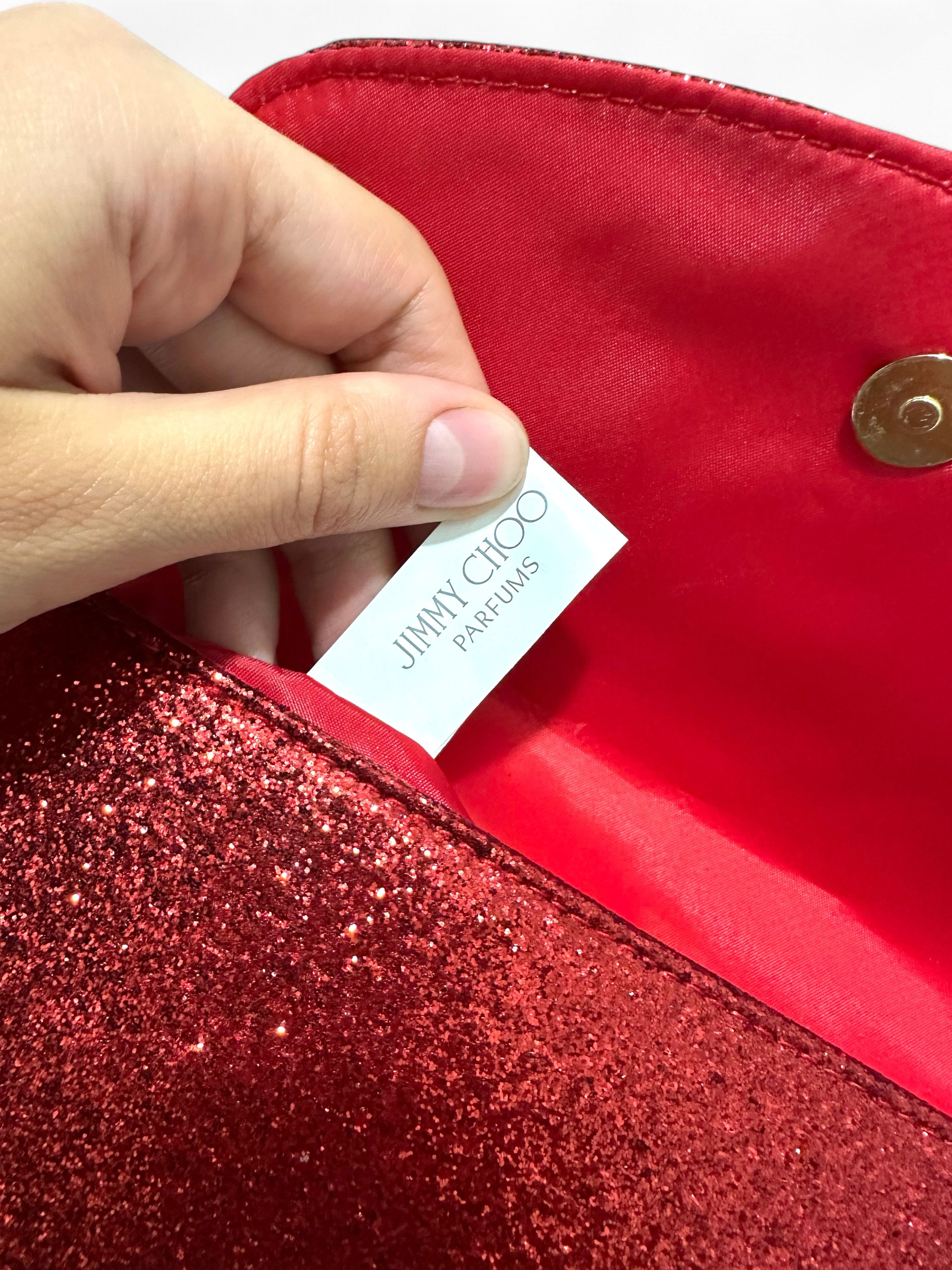 Jimmy Choo Jimmy Choo Glitter Red Clutch Bag Size ONE SIZE - 5 Thumbnail