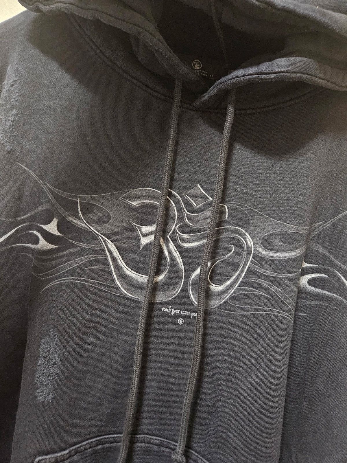 HELLSTAR ComplexCon Dark Ohm Baggy Distressed Hoodie Size US L / EU 52-54 / 3 - 2 Thumbnail