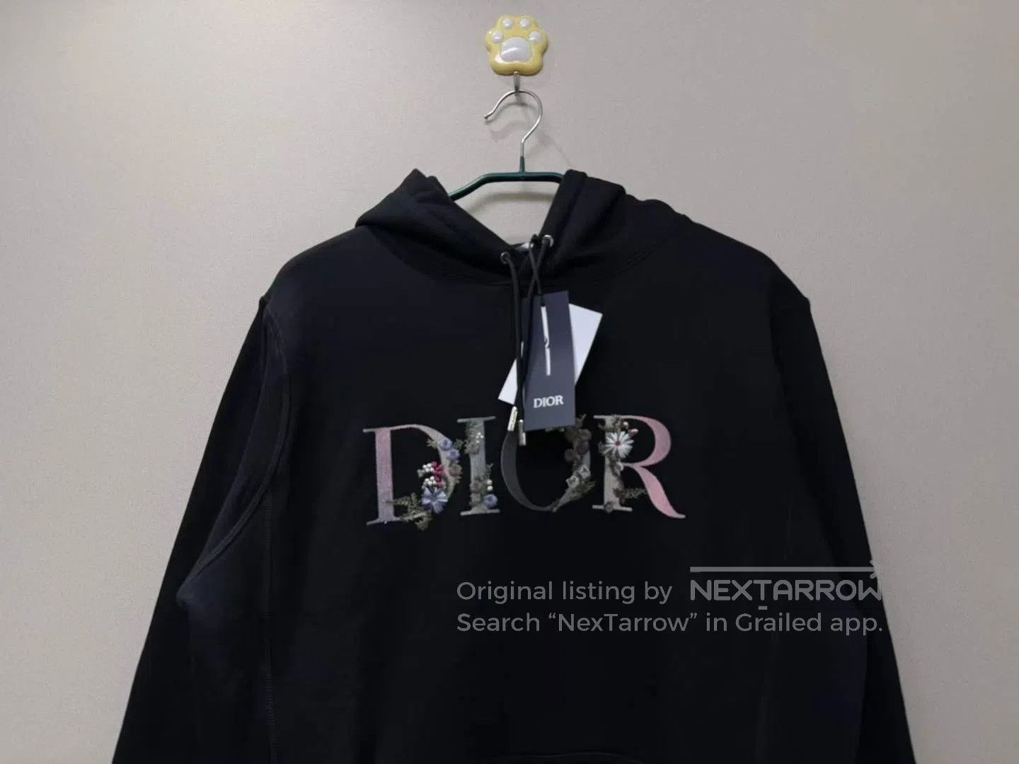Dior Dior Black Embroidered Letter Floral Hoodie| Size US S / EU 44-46 / 1 - 2 Thumbnail