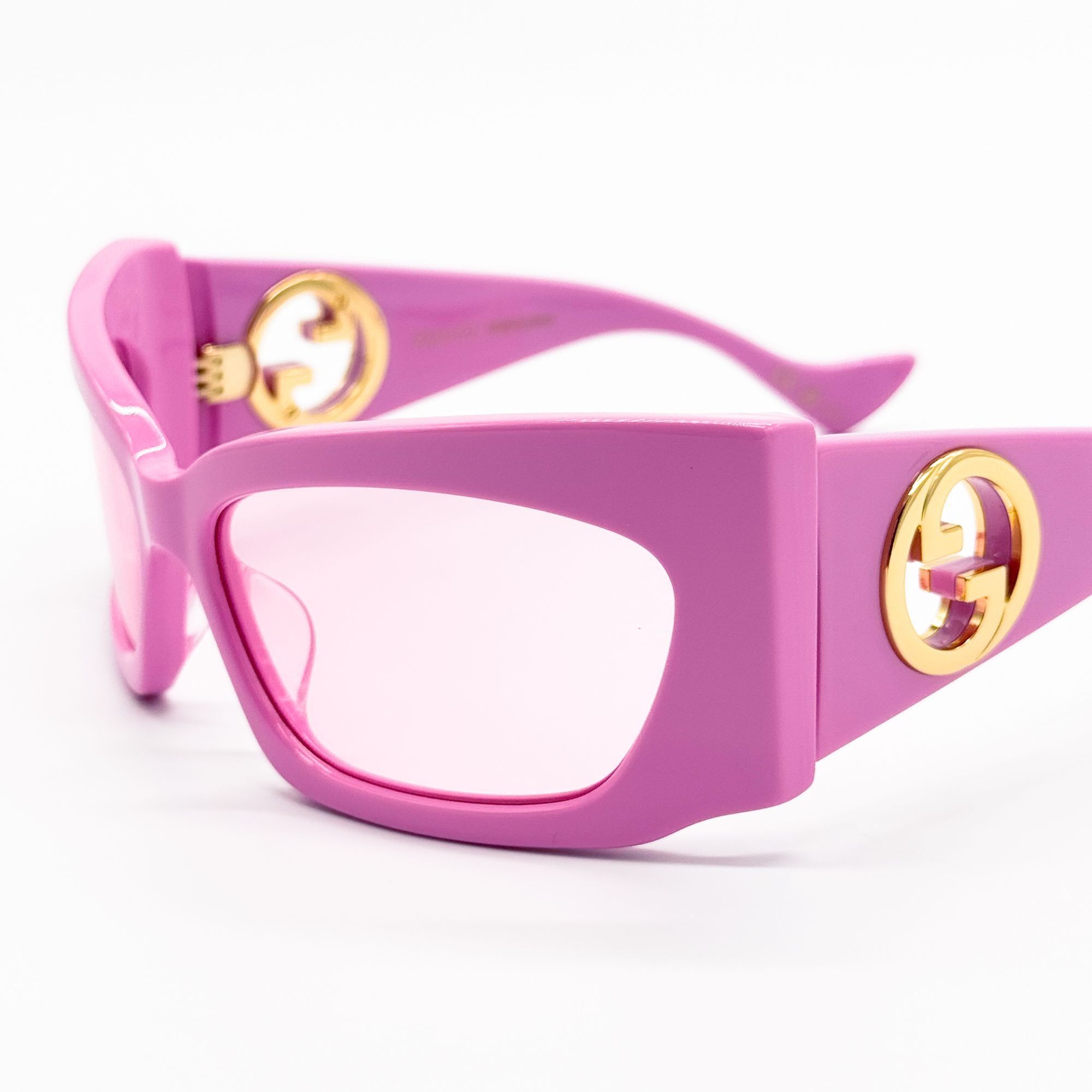 Gucci NEW GUCCI GG1412S 003 PINK SHIELD WOMEN SUNGLASSES GUCCI Size ONE SIZE - 7 Thumbnail