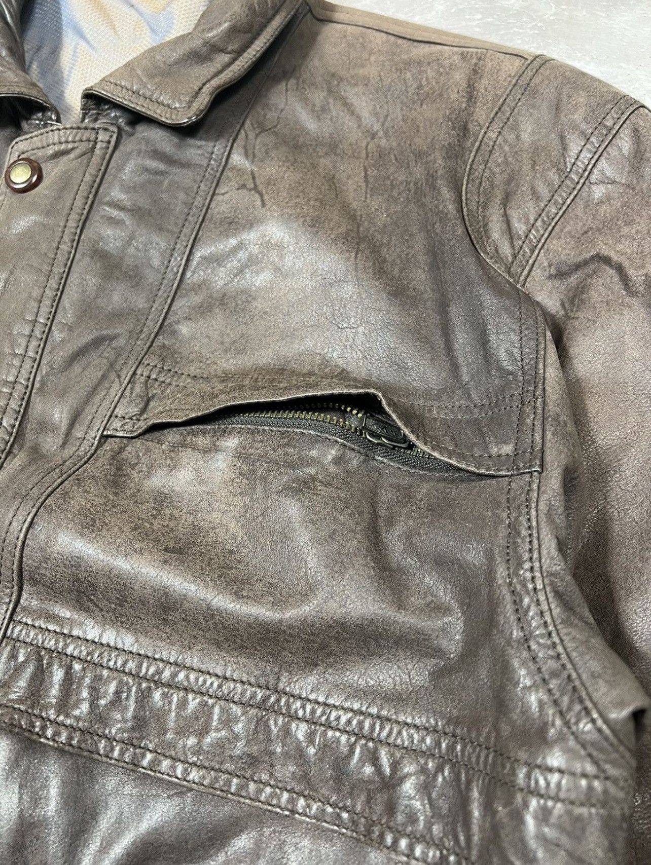 Vintage Vintage Biker Leather Y2k Bomber Jacket Size US M / EU 48-50 / 2 - 4 Thumbnail