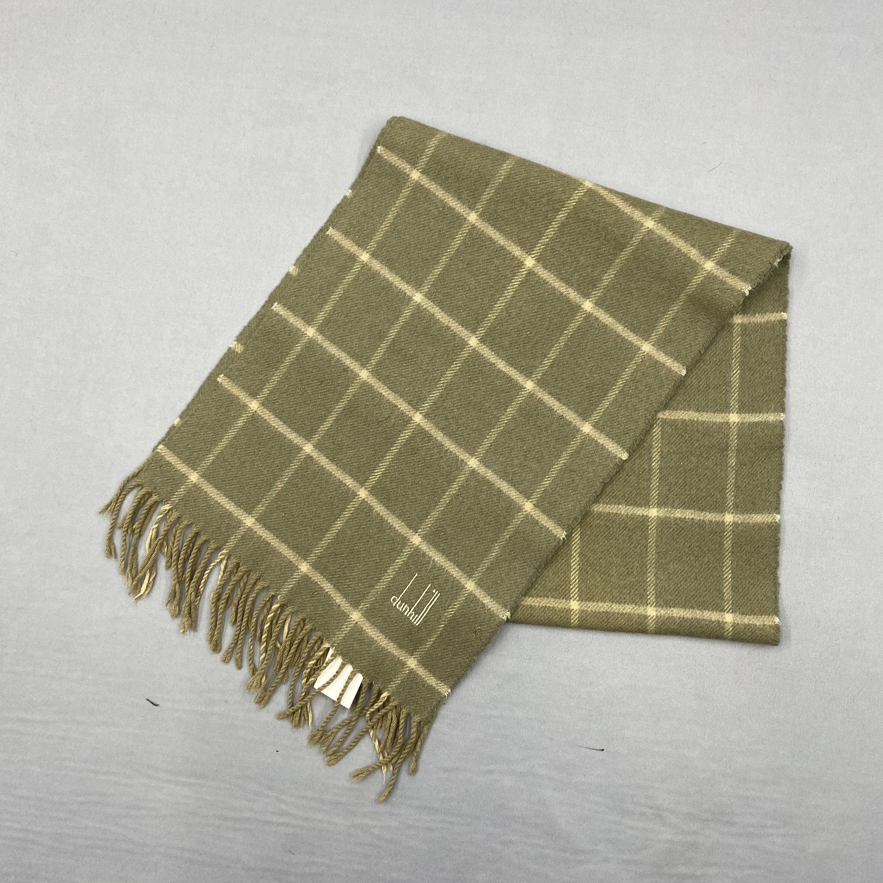 Japanese Brand Vintage Dunhill Scarf Muffler Wool Cashmere Scarves Size ONE SIZE - 3 Thumbnail