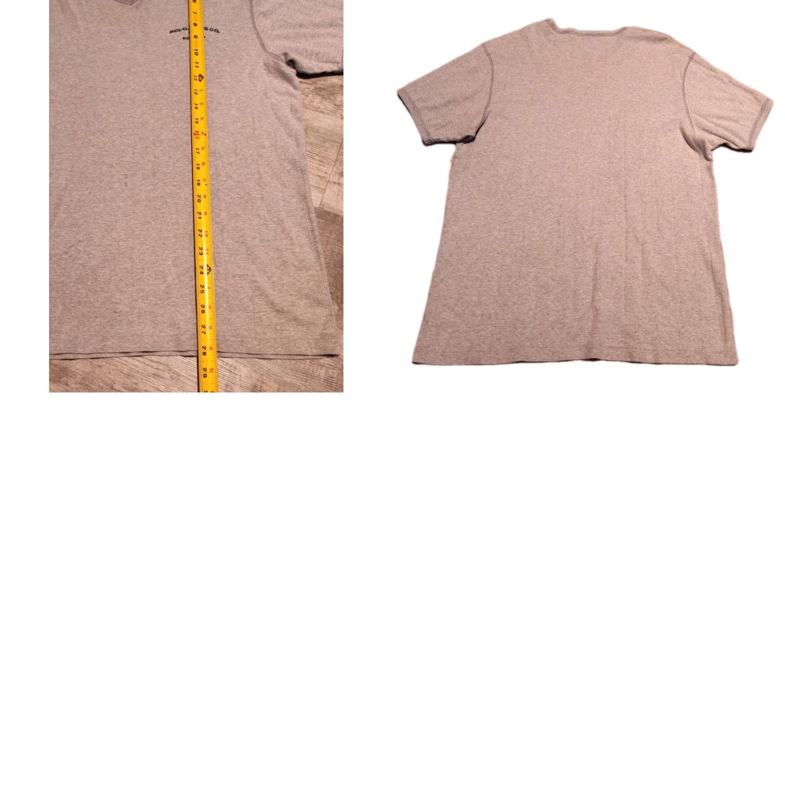Ralph Lauren VINTAGE Ralph Lauren Polo Jeans Co T-Shirt Men’s M Gray V-Neck Short Sleeve USA Made Size US M / EU 48-50 / 2 - 8 Thumbnail