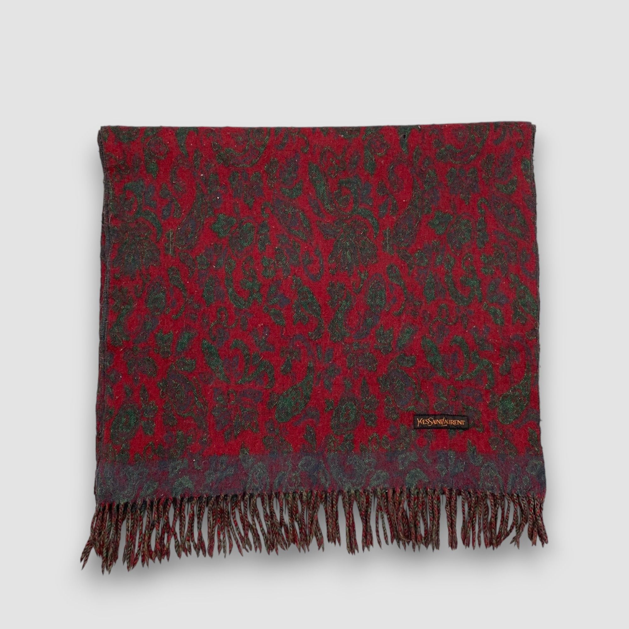 Yves Saint Laurent Vintage Yves Saint Laurent Scarf Muffler YSL Wool Scarves Size ONE SIZE - 3 Thumbnail