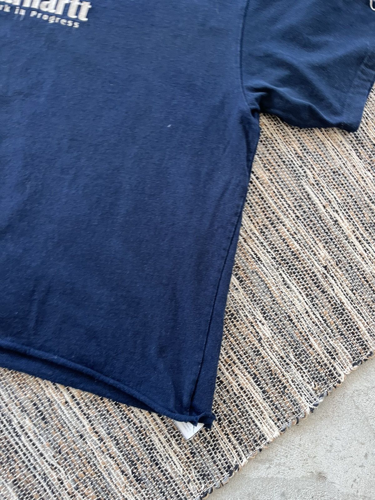 Carhartt Vintage Carhartt Cropped TShirt Navy Y2K Workwear Avantgarde Size M / US 6-8 / IT 42-44 - 6 Thumbnail