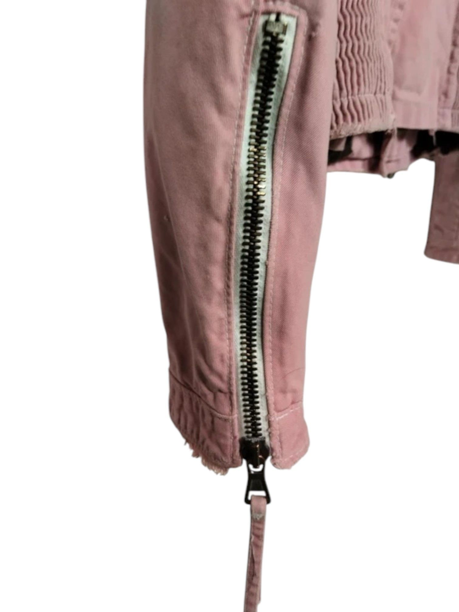 Dsquared2 Dsquared² Distressed Pink Moto Jacket with 1964 Patch Size US S / EU 44-46 / 1 - 3 Thumbnail