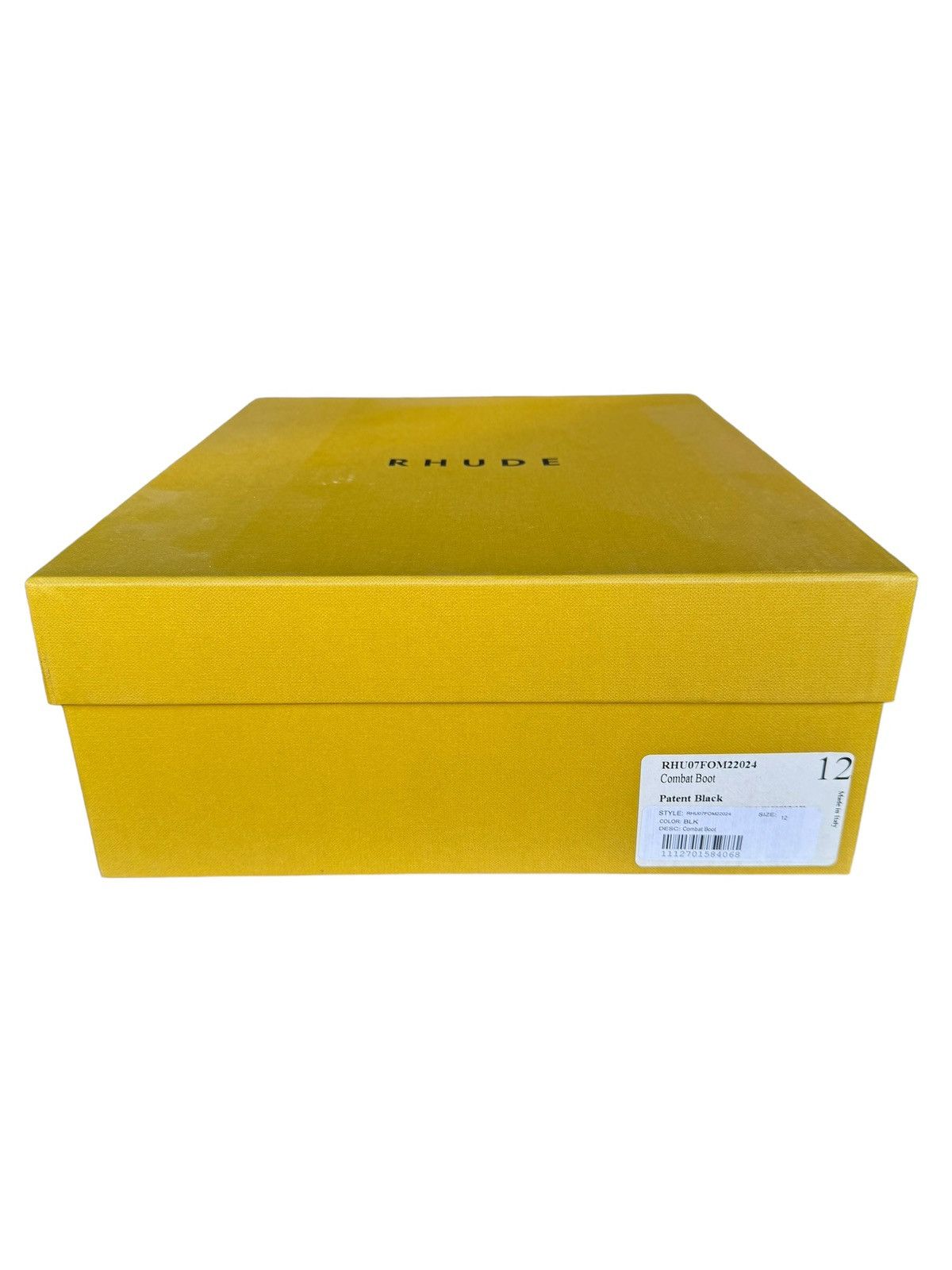 Rhude Patent Leather Combat Crepe Boot (Black) Size US 12 / EU 45 - 11 Thumbnail
